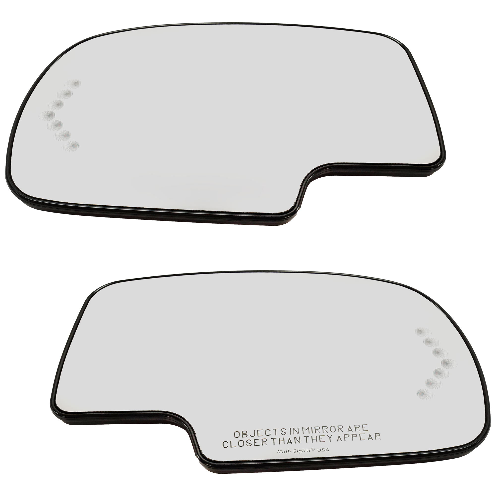 AM SILVERADO SIERRA 03-06 MIRROR GLASS RH AND LH Heated Non Towing w Backing Plate and Signal Light No Auto dimming and Blind Spot Detection Includes 2007 Classic SKU SET CV49GR S OEM 88944391 PFM 88944392 PFM
