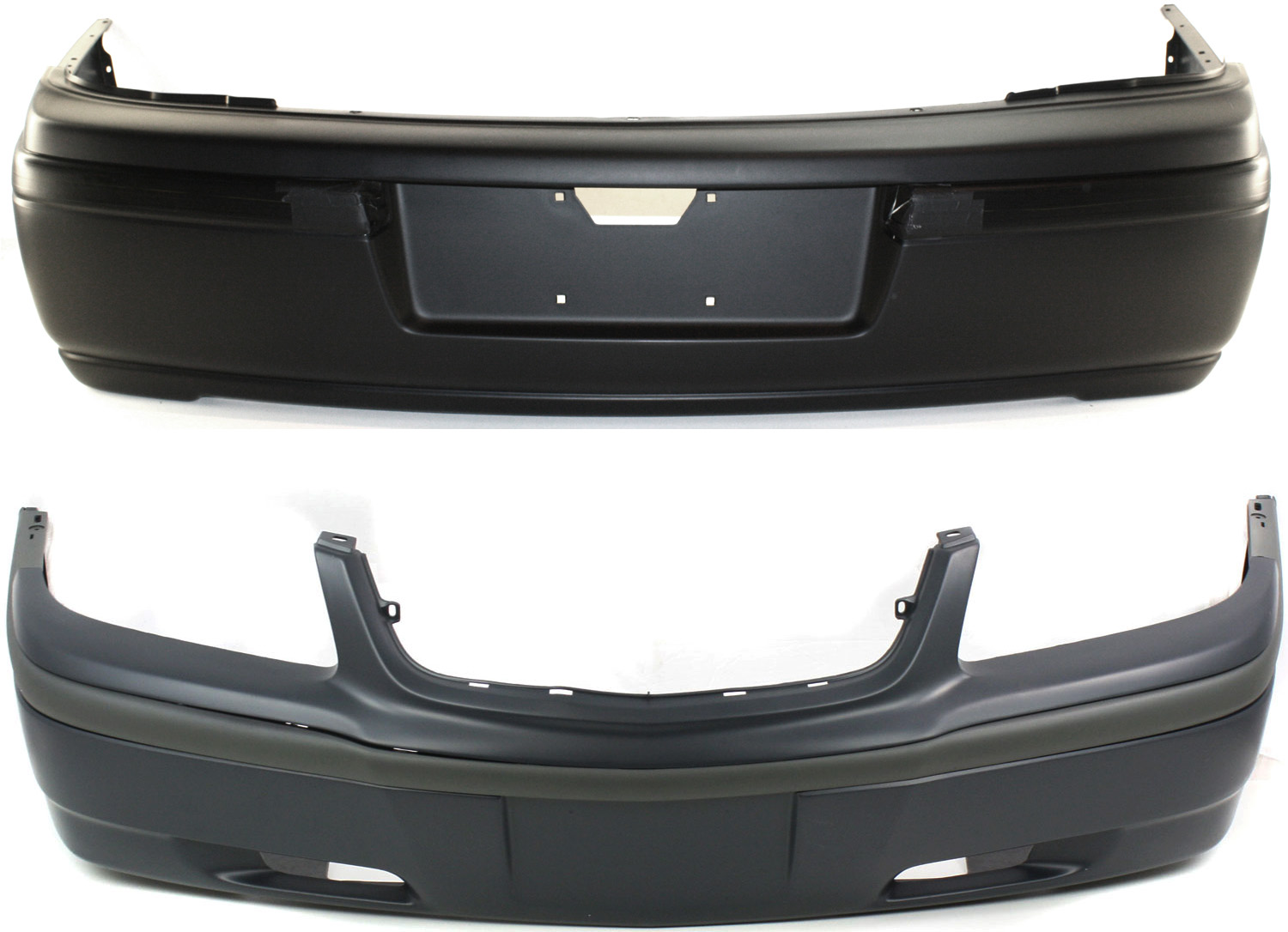 AM IMPALA 00-04 FRONT AND REAR BUMPER COVER Primed SKU SET CV5015P 2 Partslink GM1000585 GM1100622 OEM 12335487-12335505