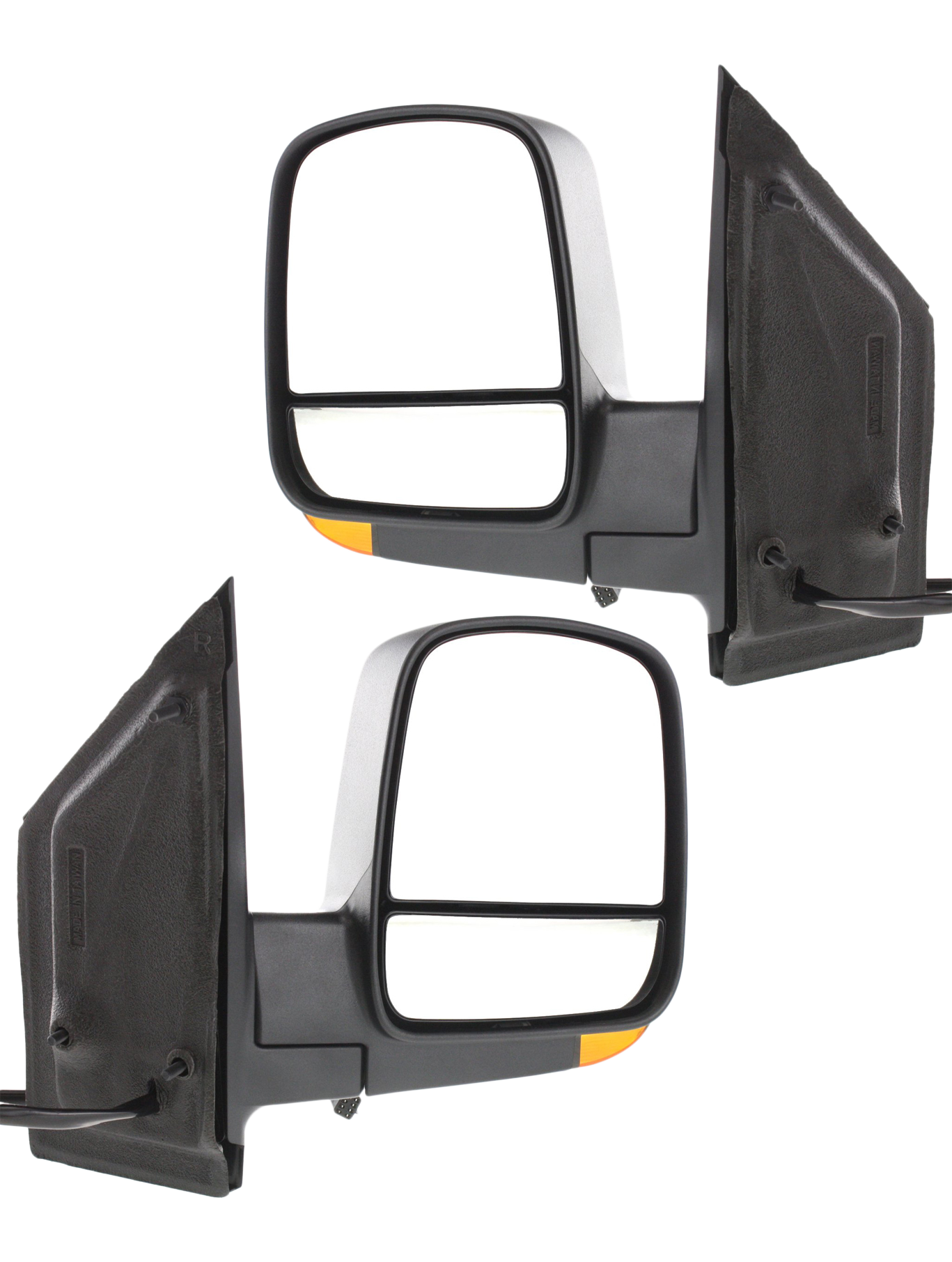 AM EXPRESS SAVANA VAN 08-23 MIRROR RH AND LH Non Towing Power Manual Folding Heated Textured Standard Type w Signal Light SKU SET CV87ER S Partslink GM1320397 GM1321397 OEM 15227416-84994861