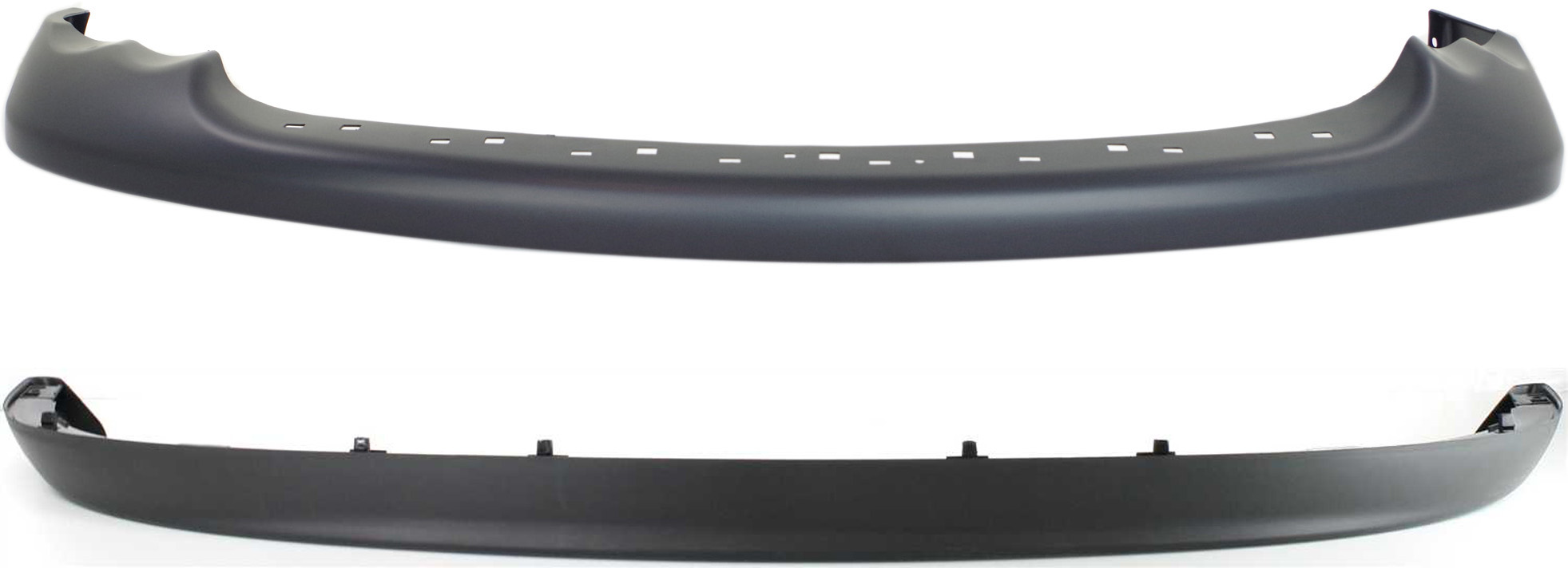 AM DODGE FULL SIZE P U 02-05 FRONT UPPER AND LOWER VALANCE Primed SKU SET D010313P 2 Partslink CH1000338 CH1090125 OEM 5073002AC 55077337AD 55077337A