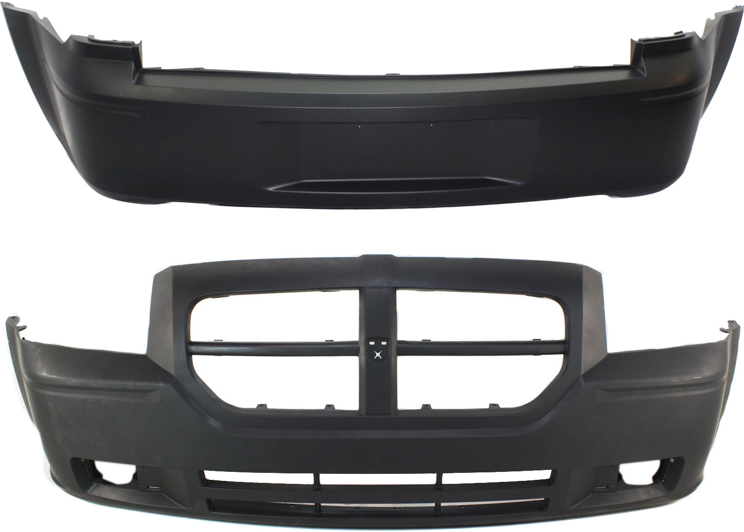 AM MAGNUM 05-07 FRONT AND REAR BUMPER COVER Primed Exc. SRT 8 Model SKU SET D010327P 2 Partslink CH1000429 CH1100409 OEM 4805768AB 4806143AC