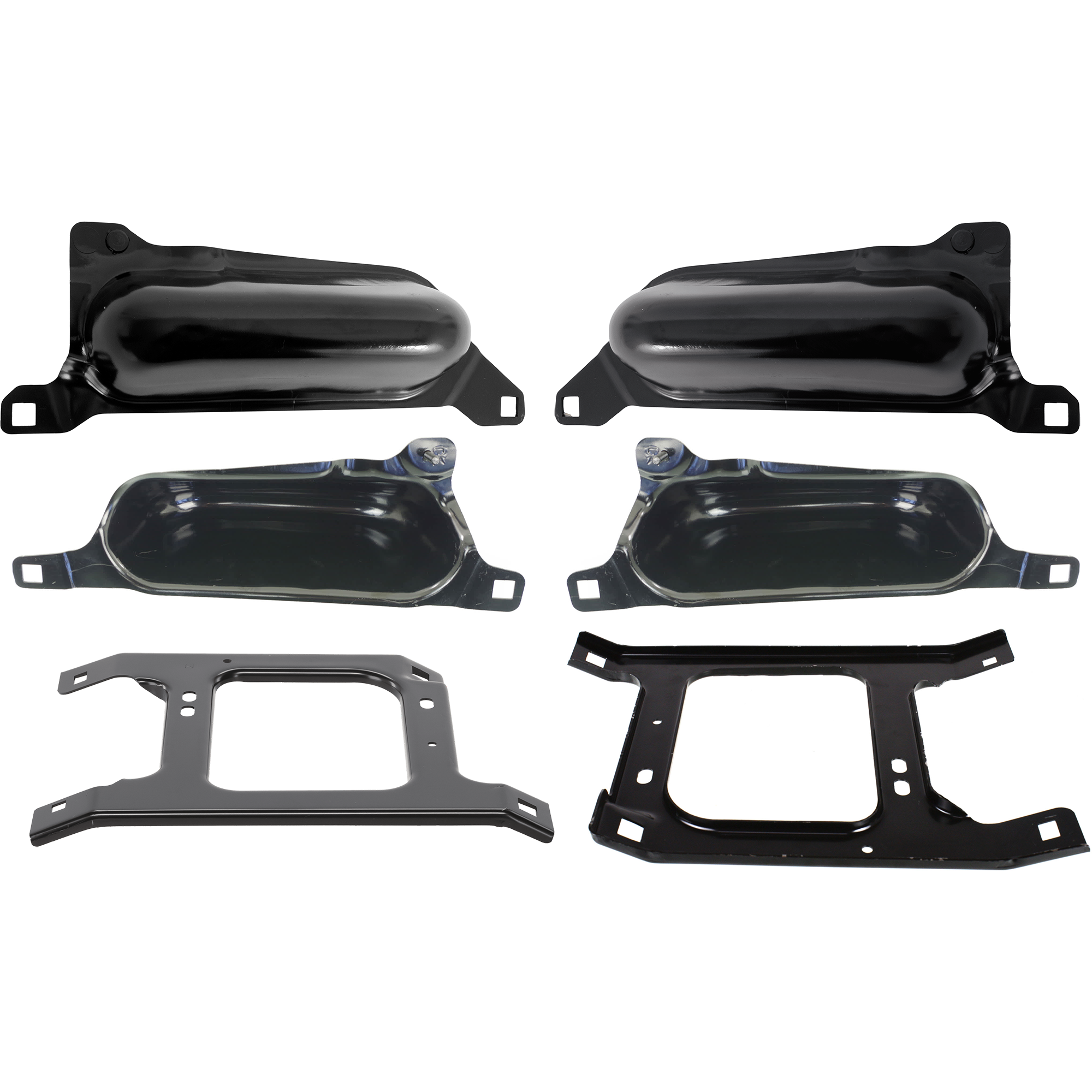 AM RAM 1500 RAM 2500-06-08 FRONT BUMPER BRACKET RH AND LH Upper and Lower 6 pc kit with SKU SET D013107 B Partslink CH1066127 CH1066138 CH1066139 CH1067127 CH1067138 CH1067139 OEM 55077208AA 55077209AA 55077956