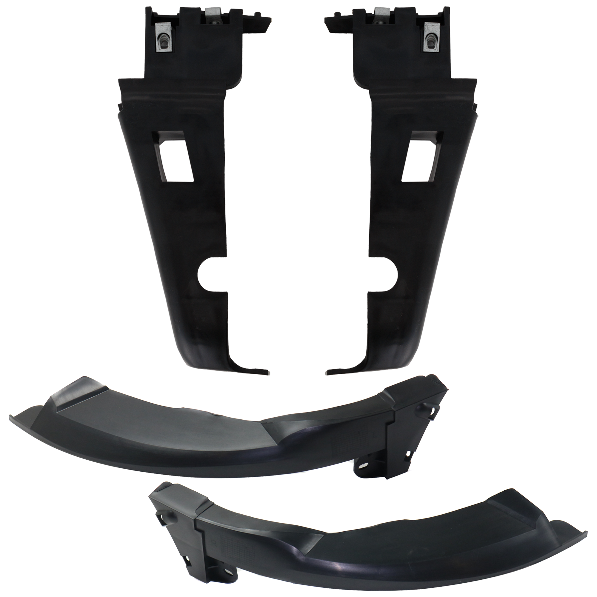 AM RAM 1500-02-05-2500-3500-03-05 FRONT BUMPER BRACKET RH AND LH Set of 4 Upper SKU SET D013137-4 Partslink CH1016101 CH1066141 CH1017101 CH1067141 CH1066130 CH1067130 OEM 55077504AE 55077505AE 68044622