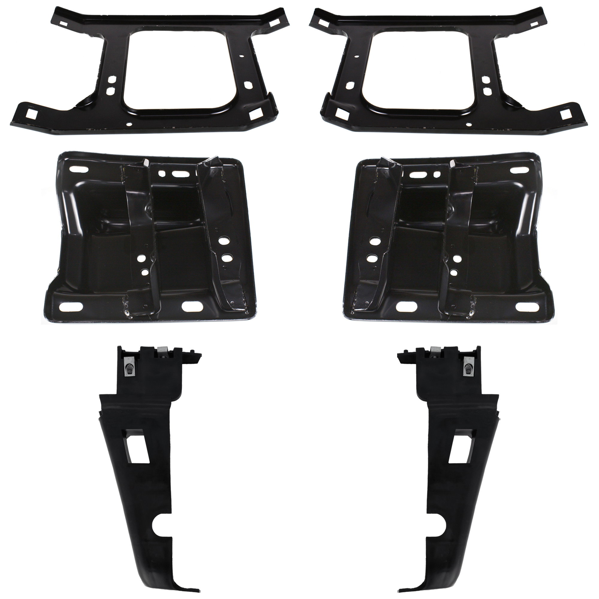 AM RAM 1500-02-05 FRONT BUMPER BRACKET RH AND LH Set of 6 SKU SET D013141 A Partslink CH1066127 CH1066130 CH1066131 CH1067127 CH1067130 CH1067131 OEM 55077208AA 55077209AA 55077220
