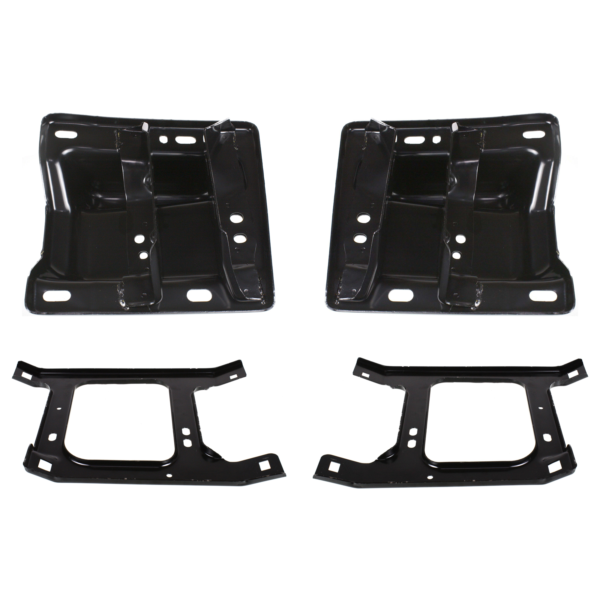 AM RAM 1500-02-05 FRONT BUMPER BRACKET RH AND LH Plate Set of 4 SKU SET D013141 B Partslink CH1066127 CH1066131 CH1067127 CH1067131 OEM 55077208AA 55077209AA 55077220