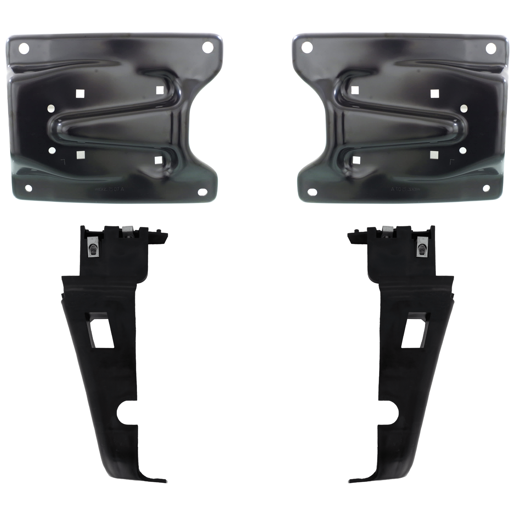 AM DODGE RAM 1500-2500-3500-06-08 FRONT BUMPER BRACKET RH AND LH Set of 4 SKU SET D013153-4 A Partslink CH1066130 CH1066137 CH1067130 CH1067137 OEM 55077950AA 55077953AA 68044622