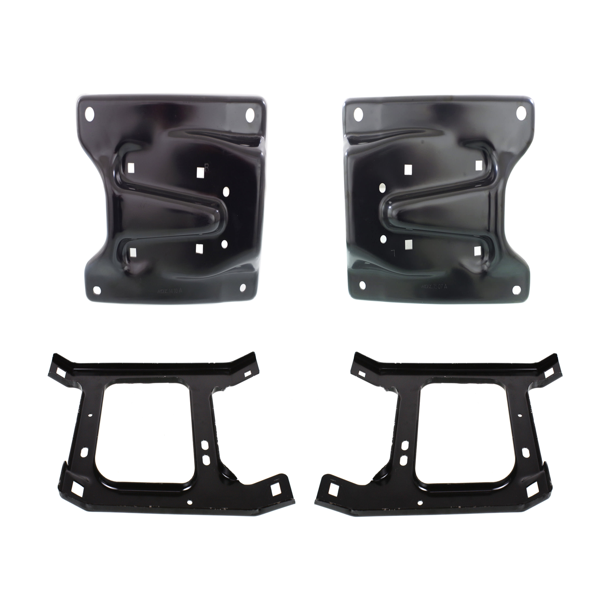 AM DODGE 1500-2500-3500-06-08 FRONT BUMPER BRACKET RH AND LH Set of 4 SKU SET D013153-4 Partslink CH1066127 CH1066137 CH1067127 CH1067137 OEM 55077208AA 55077209AA 55077950