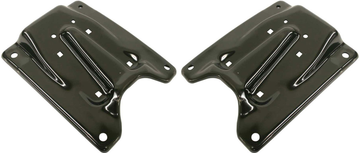 AM DODGE FULL SIZE P U 1500-06-08 FRONT BUMPER BRACKET RH AND LH Steel w o Chrome SKU SET D013153 Partslink CH1067137 CH1066137 OEM 55077950AA 55077953AA