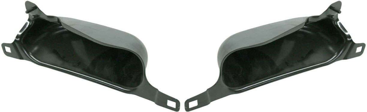 AM DODGE FULL SIZE P U 1500-06-08 FRONT BUMPER BRACKET RH AND LH Upper w Chrome SKU SET D013155 Partslink CH1067138 CH1066138 OEM 55077956AA 55077957AA