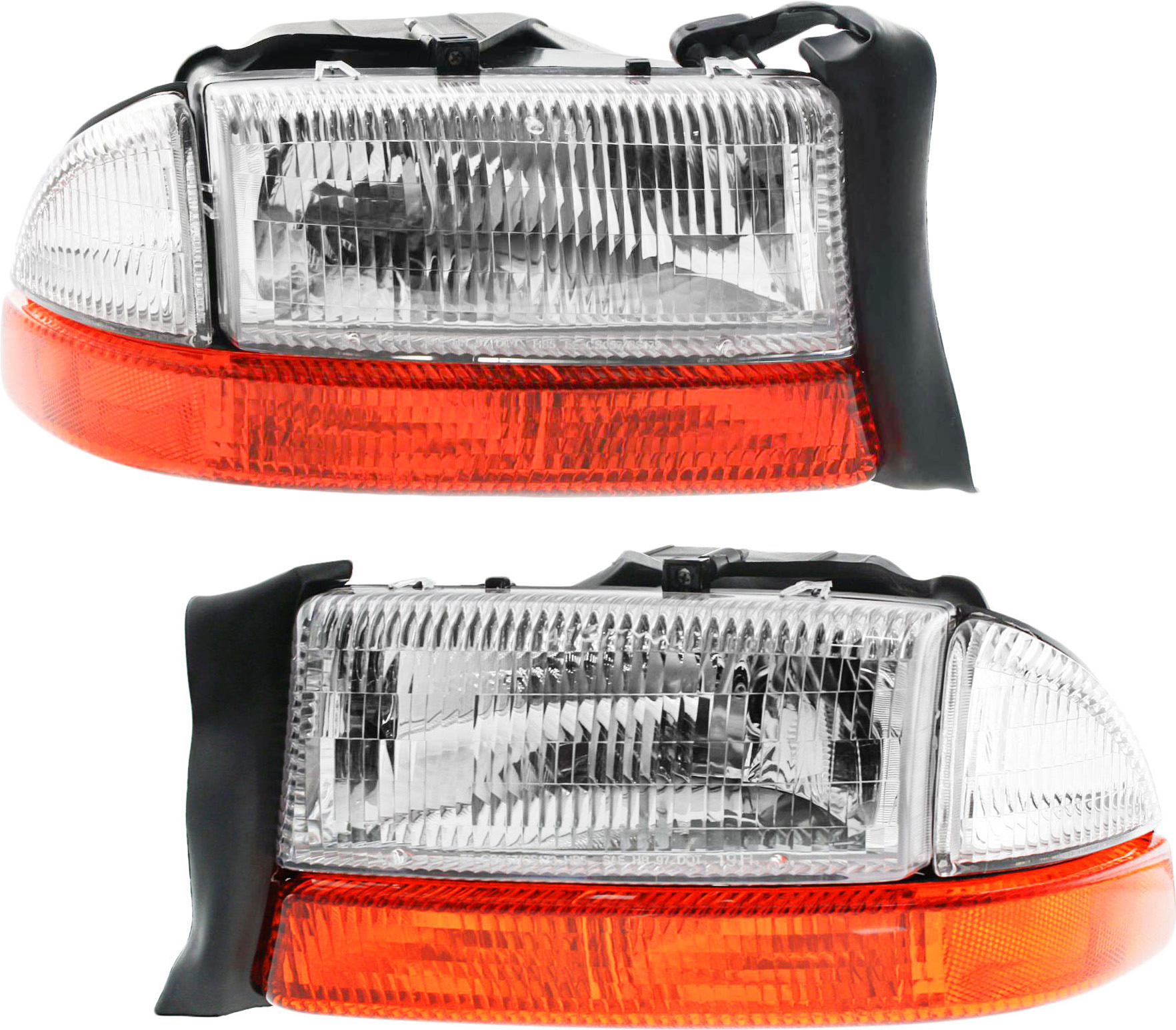 AM DAKOTA 98-04 DURANGO 98-03 HEAD LAMP RH AND LH Assembly Halogen w park lamp w bracket SKU SET D100103 Partslink CH2503122 CH2502122 OEM 55055110AI 55055111AI