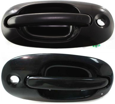 AM CARAVAN TOWN COUNTRY VOYAGER 96-00 FRONT EXTERIOR DOOR HANDLE RH AND LH Smooth Black w Keyhole Plastic SKU SET D462105 Partslink CH1311109 CH1310109 OEM QK02SBK QK03SBK