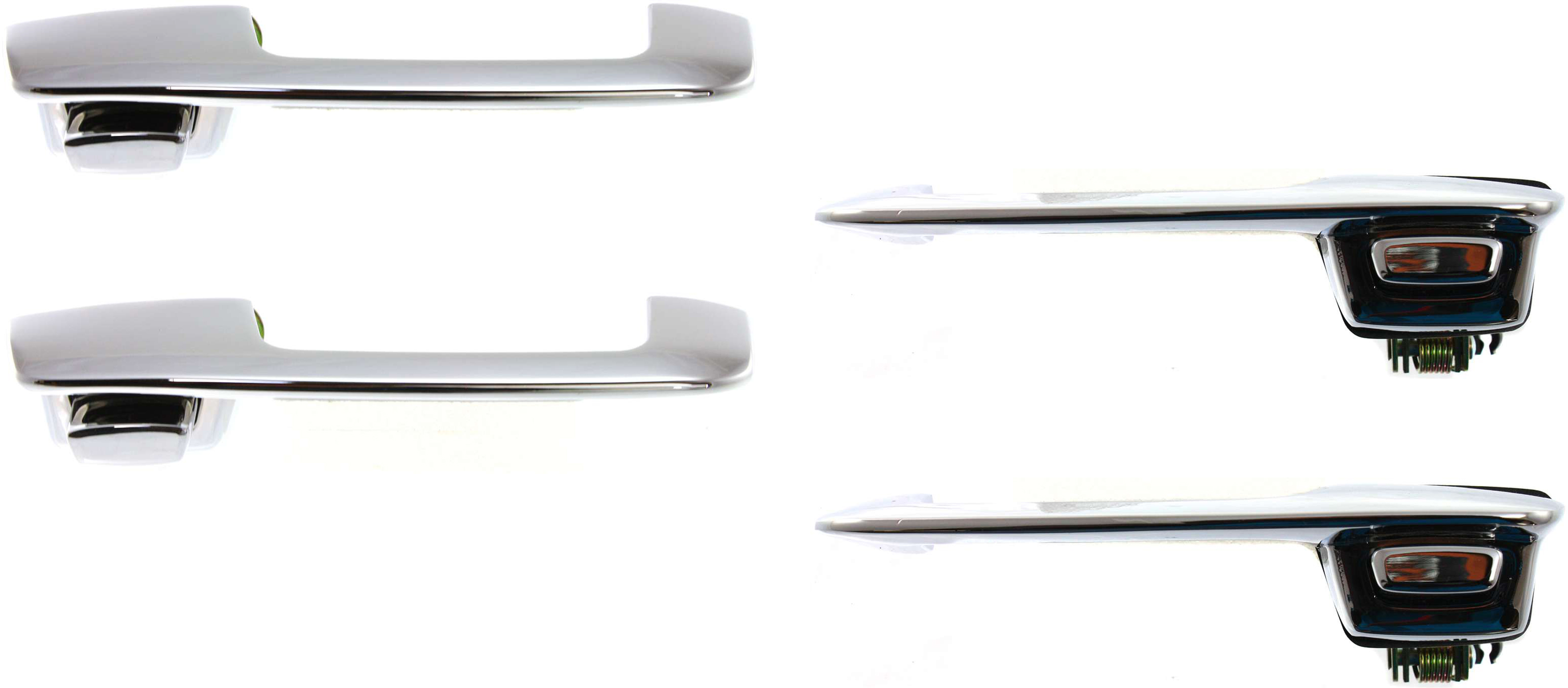 AM DODGE FULL SIZE P U 78-93 FRONT AND REAR DOOR HANDLE RH AND LH Outer Metal Chrome SKU SET D462113-4 Partslink CH1311107 CH1310107 OEM 55075648-55075649
