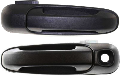 AM DODGE FULL SIZE P U 02-09 DAKOTA 05-11 FRONT EXTERIOR DOOR HANDLE SET Textured Black SKU SET D462135 Partslink CH1311125 CH1310120 OEM 55276882AB 55275948AC 55275948
