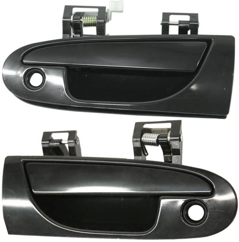 AM AVENGER 95-00 FRONT DOOR HANDLE SET Outside Black SKU SET D462149 Partslink MI1311110 MI1310110 OEM MR712053 MB913152 MR712044 MB9