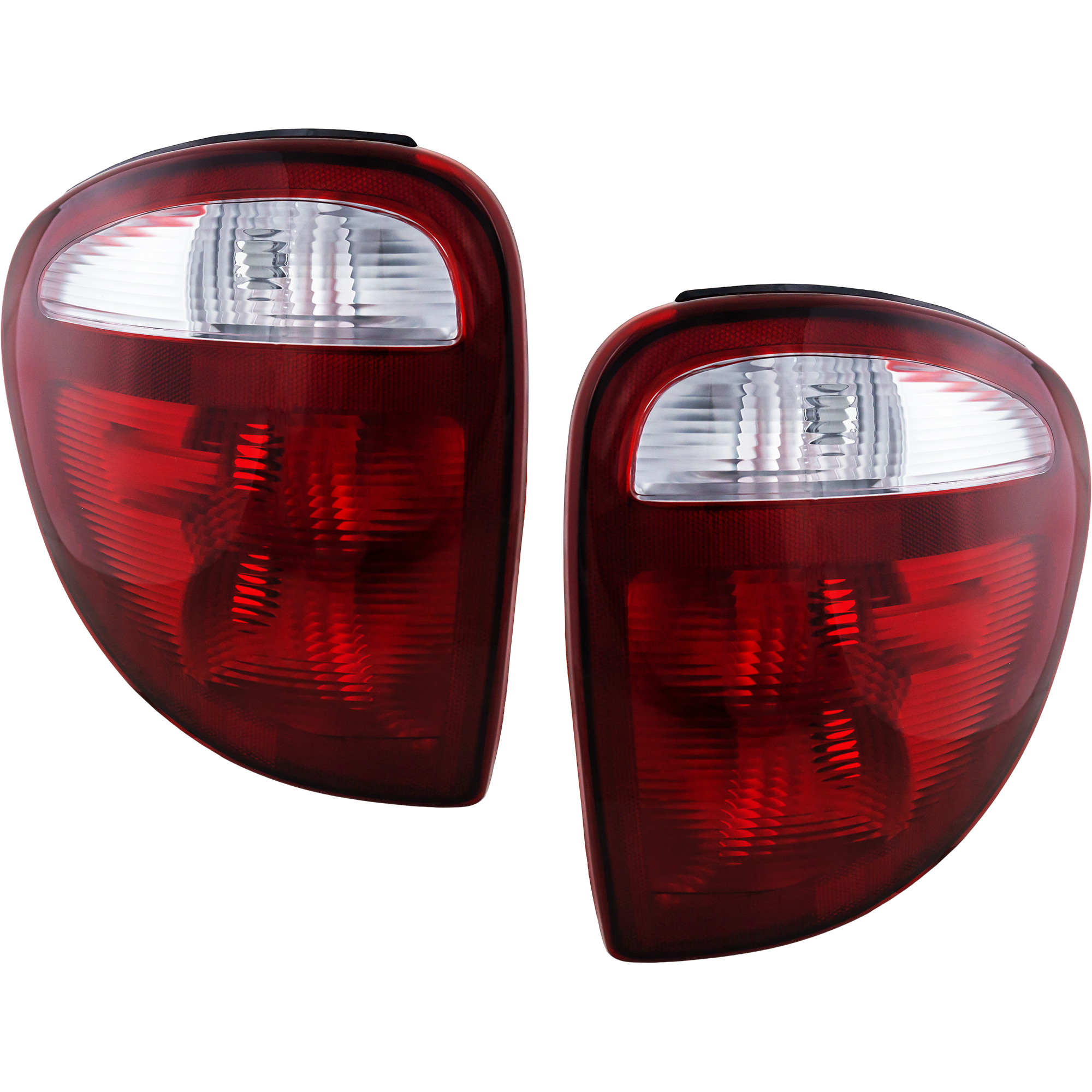 AM TOWN COUNTRY CARAVAN 01-03 TAIL LAMP RH AND LH Lens and Housing Halogen SKU SET D730101 Partslink CH2800140 CH2801140 OEM 68241332AA 68241333AA