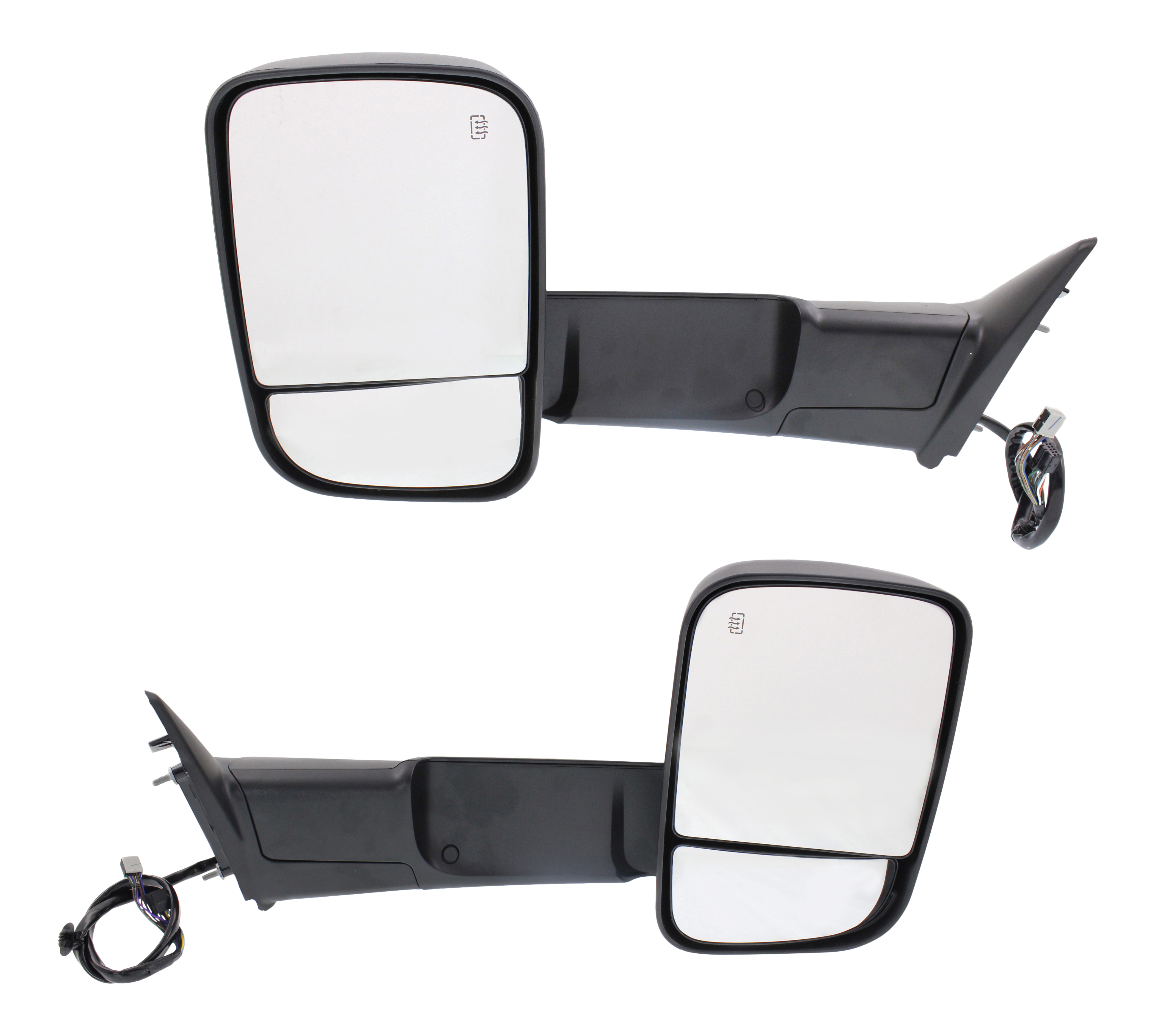 AM RAM 2500-3500 P U 15-18 TOWING MIRROR RH AND LH Power Power Folding Heated Textured w Memory Puddle Light and Signal Light 2500 w Towing Package SKU SET DG03ER S Partslink CH1320402 CH1321402 OEM 68412884AC 68412885AC