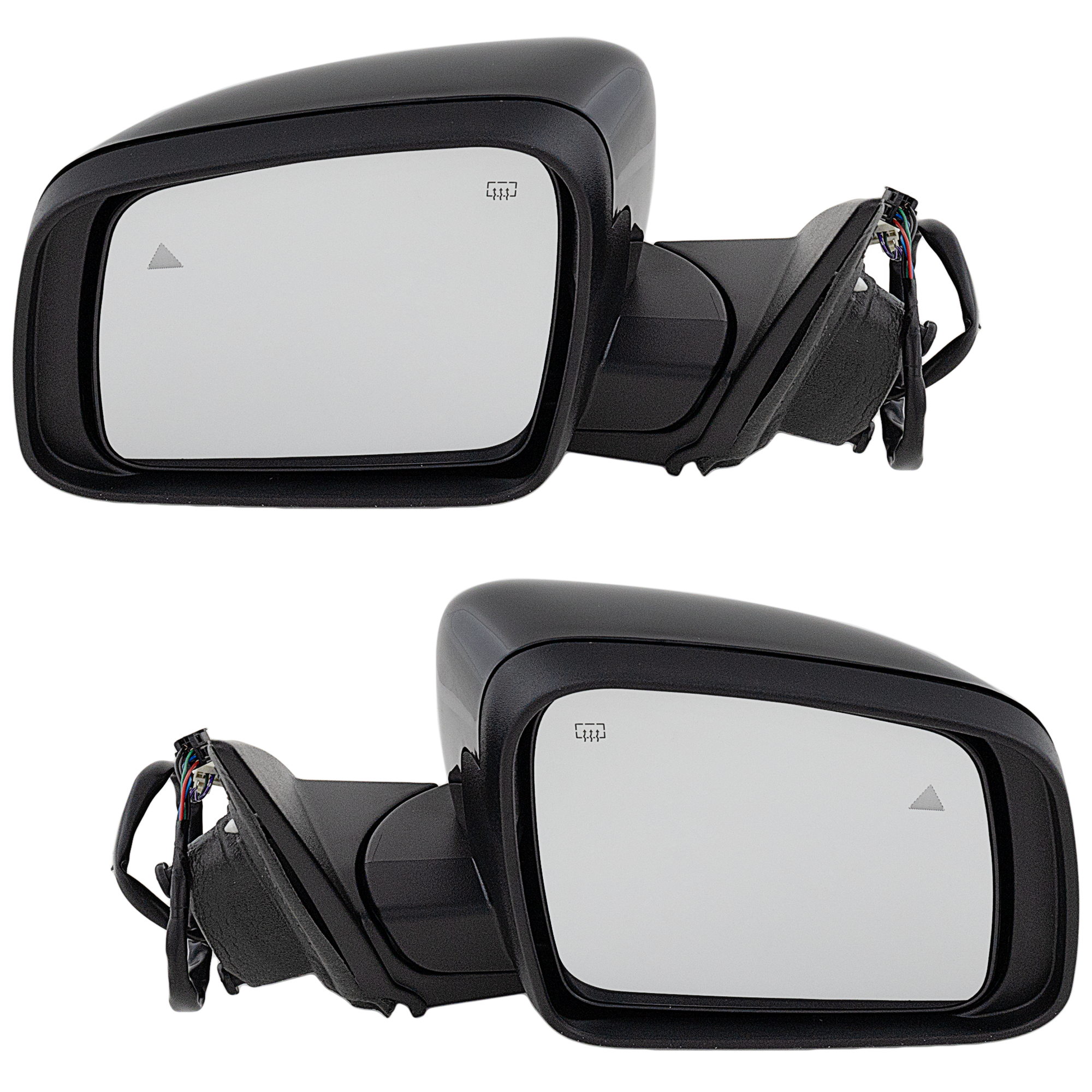 AM DURANGO 19-22 MIRROR RH AND LH Power Manual Folding Heated Paintable w BSD SKU SET DG1002ER Partslink CH1320524 CH1321524 OEM 6RD26KXJAB 6RD27KXJAB