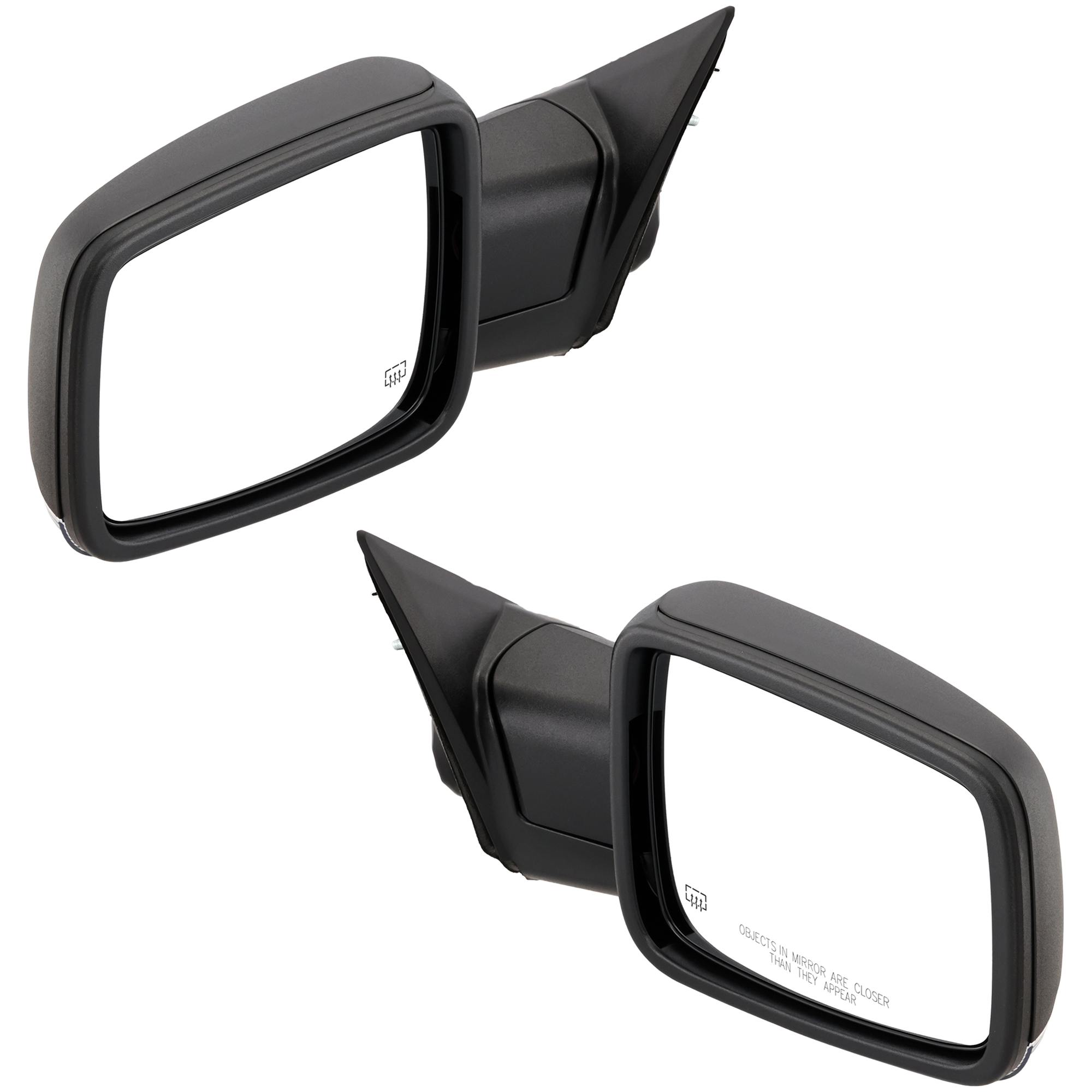 AM RAM 1500 P U 13-18 RAM 2500 P U 13-17 MIRROR RH AND LH Non Towing Power Power Folding Heated Textured w Puddle Light Signal Light and Temp Sensor No Memory Includes 19-20-1500 Classic SKU SET DG100ER S OEM 68231240AI PFM 68231241AI PFM