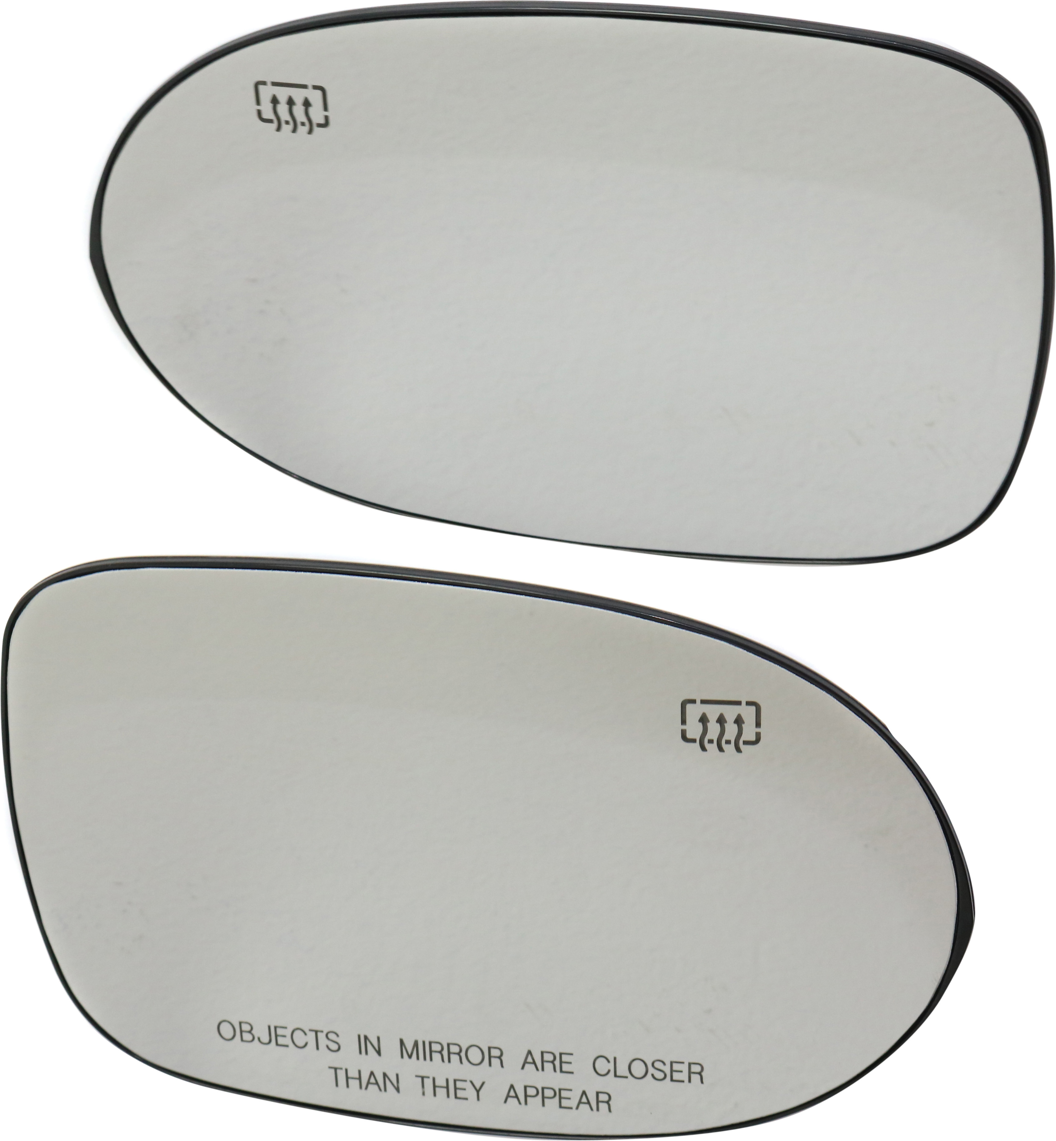 AM CALIBER 07-12 COMPASS MK 07-17 MIRROR GLASS RH AND LH Heated w Backing Plate SKU SET DG117GR Partslink CH1324156 OEM 68000024AA 68058155AA 68000023