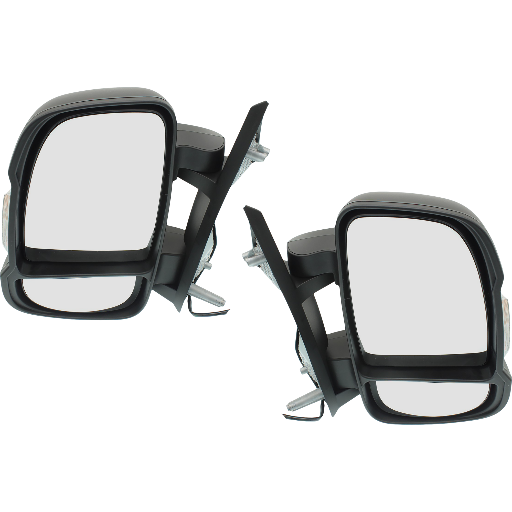 AM PROMASTER VAN 14-21 MIRROR RH AND LH Non Towing Manual Adjust Manual Folding Non Heated Textured Non Extended No Blind Spot Feature Signal Light and Temp Sensor SKU SET DG118R S Partslink CH1320376 CH1321376 OEM 5VE98JXWAF 5VE98JXWAE 5VE99JXW
