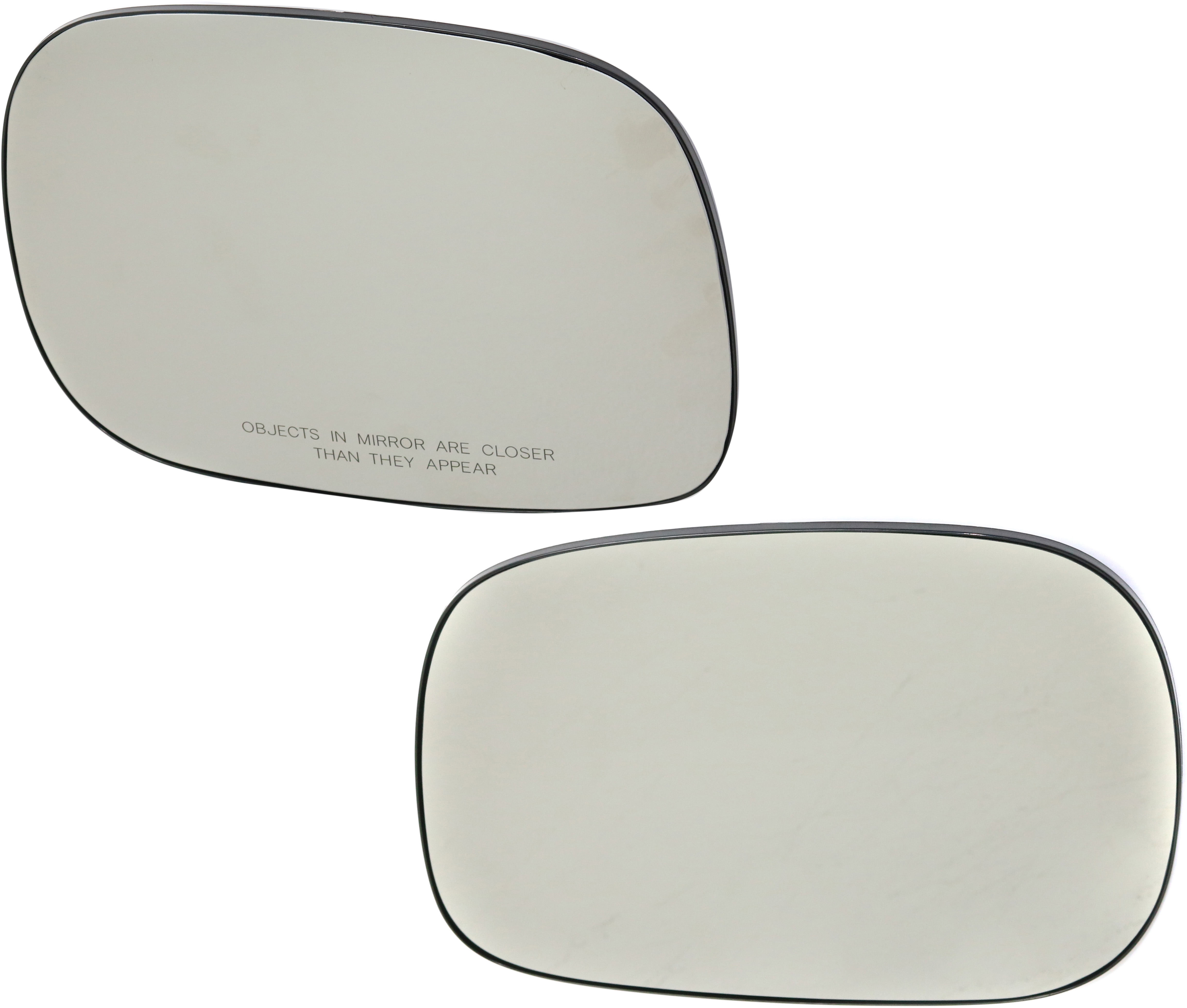 AM DODGE FULL SIZE P U 1500-05-08-2500-3500-05-09 MIRROR GLASS RH AND LH Non Heated Non Towing All Cab Types w o Towing Pkg w Backing Plate SKU SET DG124GR Partslink CH1324114 CH1325114 OEM 68003587AA 68003585AA