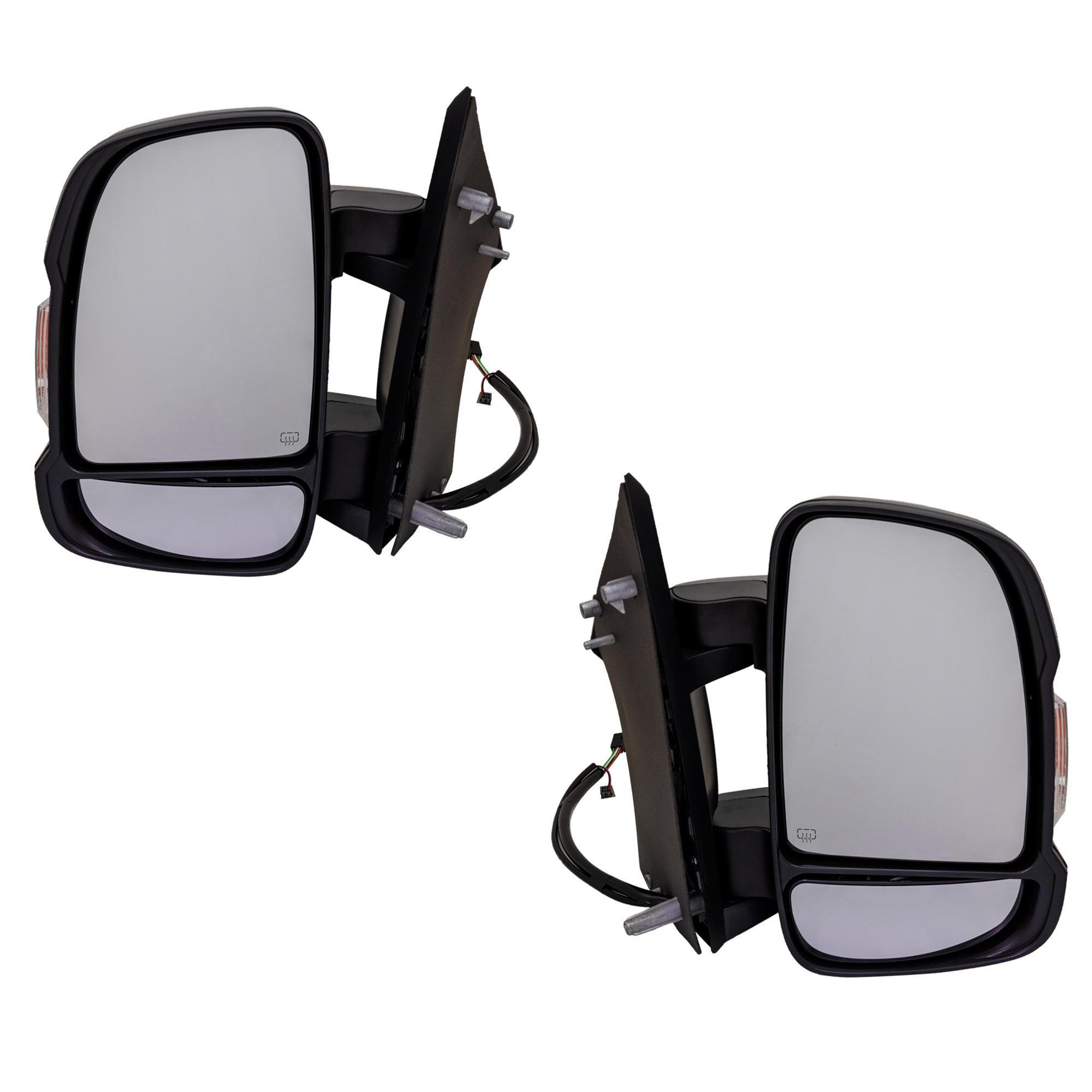 AM PROMASTER VAN 14-23 MIRROR RH AND LH Non Towing Power Power Folding Heated Textured Non Extended w Signal Light SKU SET DG150ER S Partslink CH1320432 CH1321432 OEM 5VF00JXWAG 5VF00JXWAE 5VF01JXW