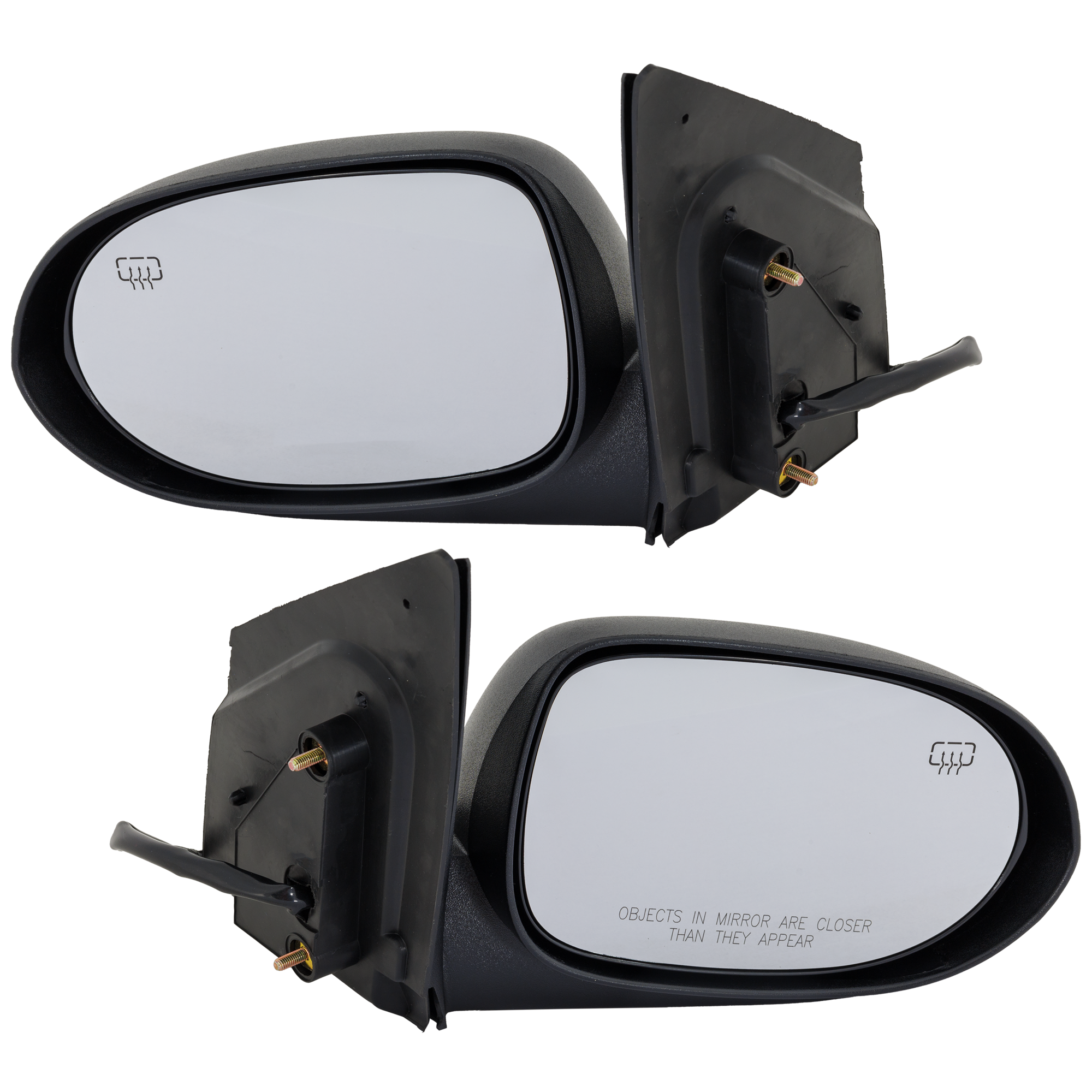 AM CALIBER 10-12 MIRROR RH AND LH Power Non Folding Heated Textured SKU SET DG155ER Partslink CH1320365 CH1321365 OEM 5115038AD PFM 5115039AD PFM