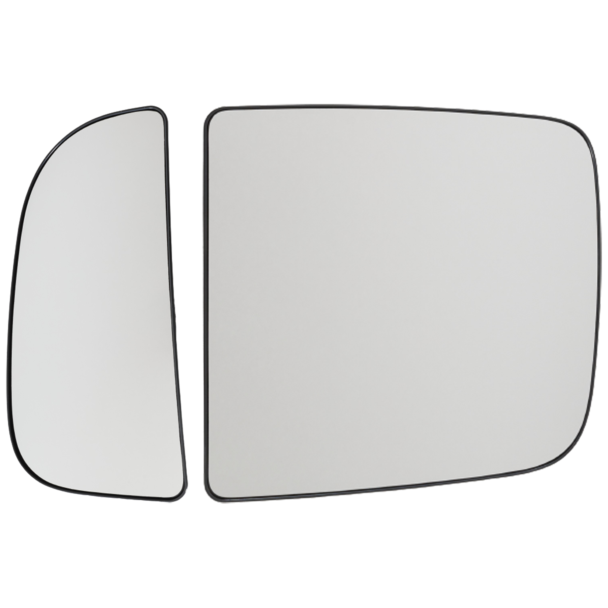 AM RAM 1500-2500-3500-11-18 MIRROR GLASS LH Upper and Lower Towing Non Heated No Auto dimming Signal Light and Blind Spot Sensor Holes Laramie Limited Models Heated w Spotter Glass Memory and SKU SET DG172GL 2