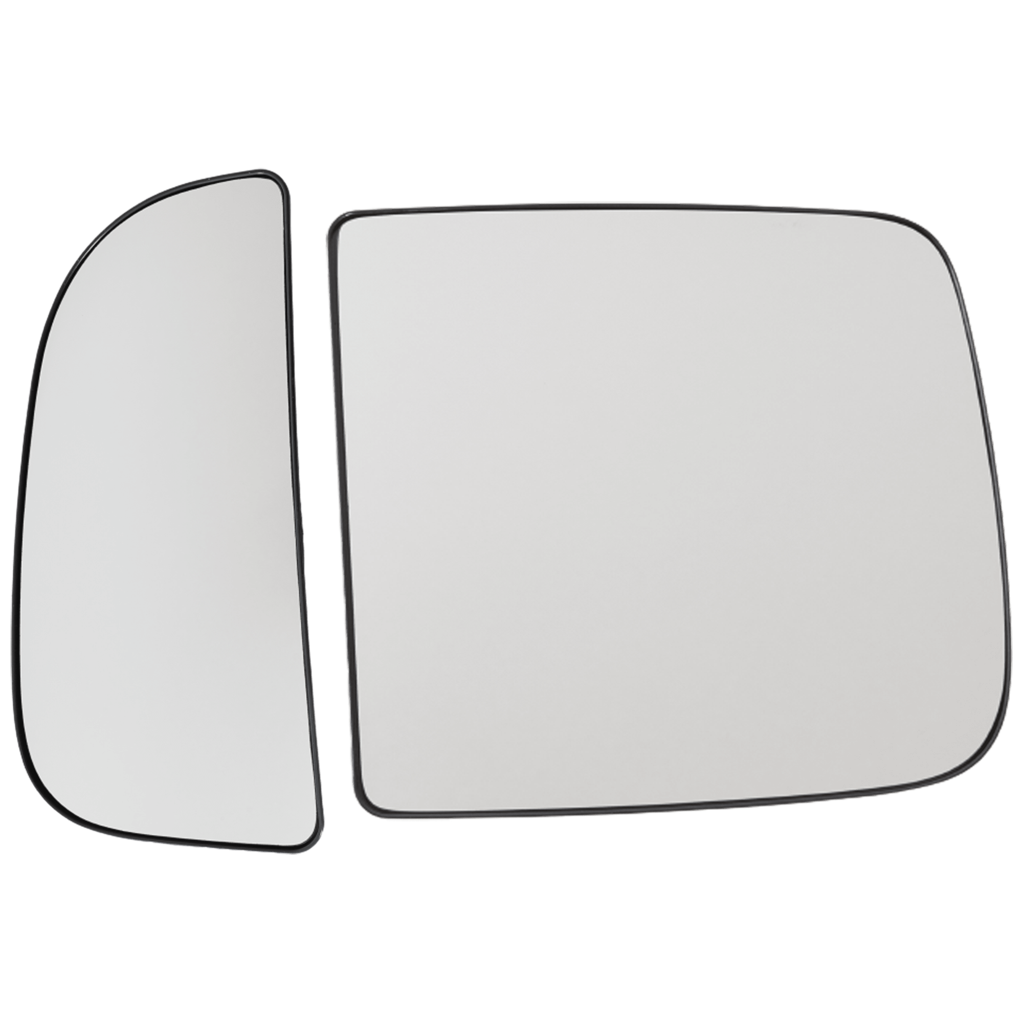 AM RAM 1500-19-22 TOWING MIRROR GLASS LH Upper and Lower Manual Non Heated w o Surround View Camera Auto Dimming Signal Light and Blind Spot Detection SKU SET DG175GL Partslink CH1324125 CH1324131 OEM 68067731AA 68401389AA