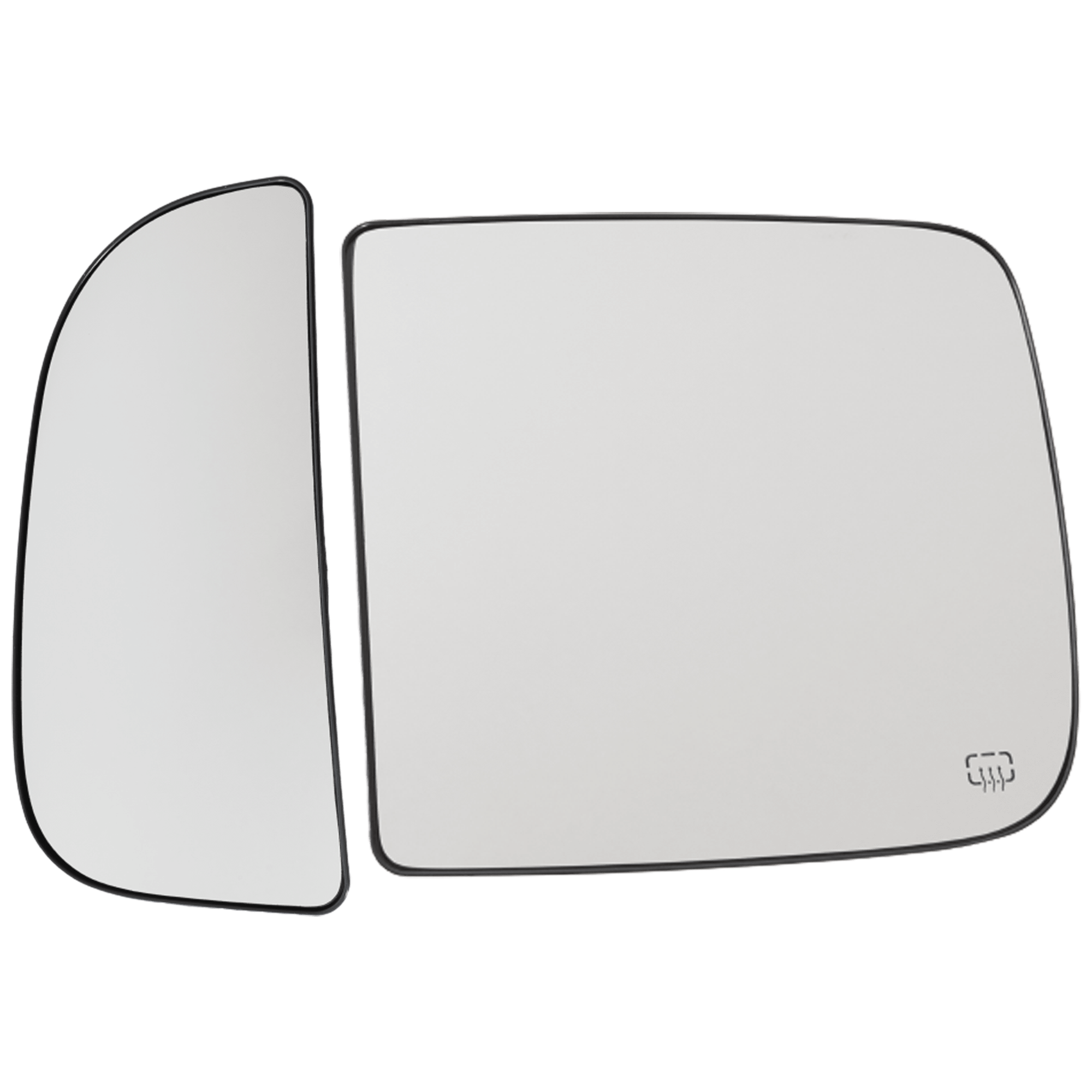 AM RAM 2500-11-18-1500-3500-16-18 TOWING MIRROR GLASS LH Upper and Lower Heated Upper?Glass Non Heated?Lower?Glass No Auto dimming Signal Light and Blind Spot Sensor Holes SKU SET DG176EL 2