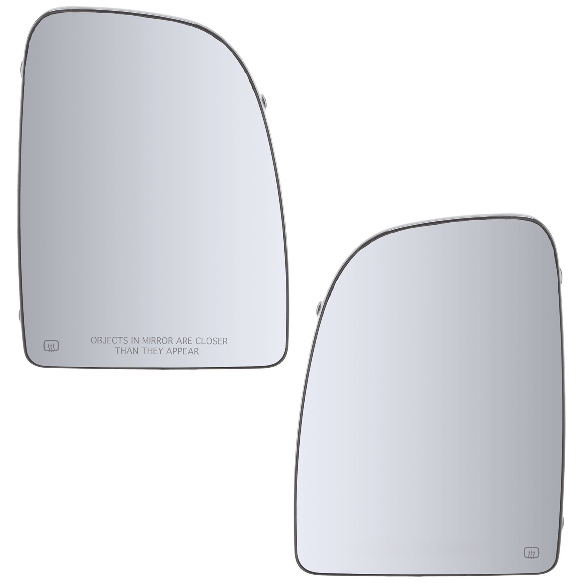 AM PROMASTER VAN 14-24 MIRROR GLASS RH AND LH Upper Power Heated Non Towing w Blind Spot Detection SKU SET DG204GR Partslink CH1324195 CH1325195 OEM 68465079AA 68465087AA