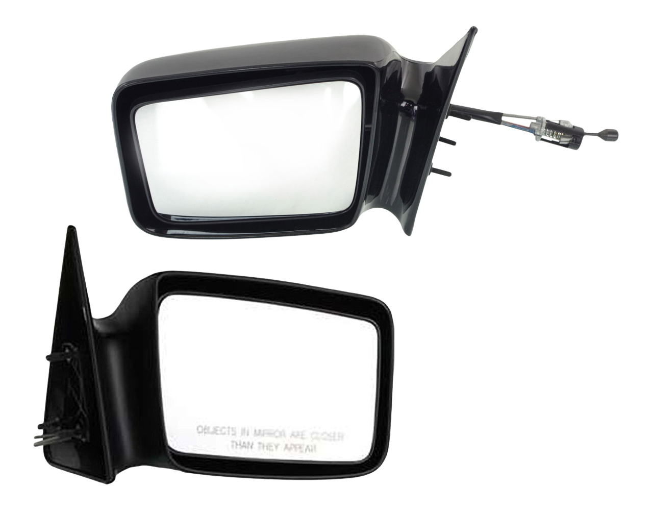 AM DAKOTA 87-96 MIRROR RH AND LH Manual Adjust Non Folding Non Heated Paintable 5 x 7 in. SKU SET DG27R Partslink CH1320164 CH1321164 OEM 55025868-55025869