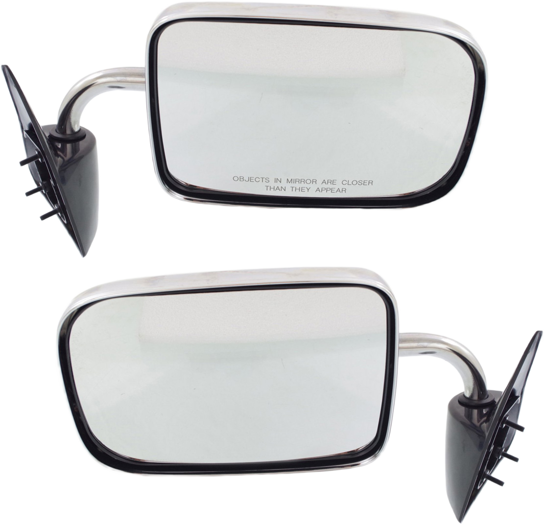 AM DAKOTA 87-96 MIRROR RH AND LH Manual Adjust Manual Folding Non Heated Chrome 6 x 9 in. SKU SET DG32R Partslink CH1320166 CH1320165 CH1321166 CH1321165 OEM 55074996-82400848-55074997-824