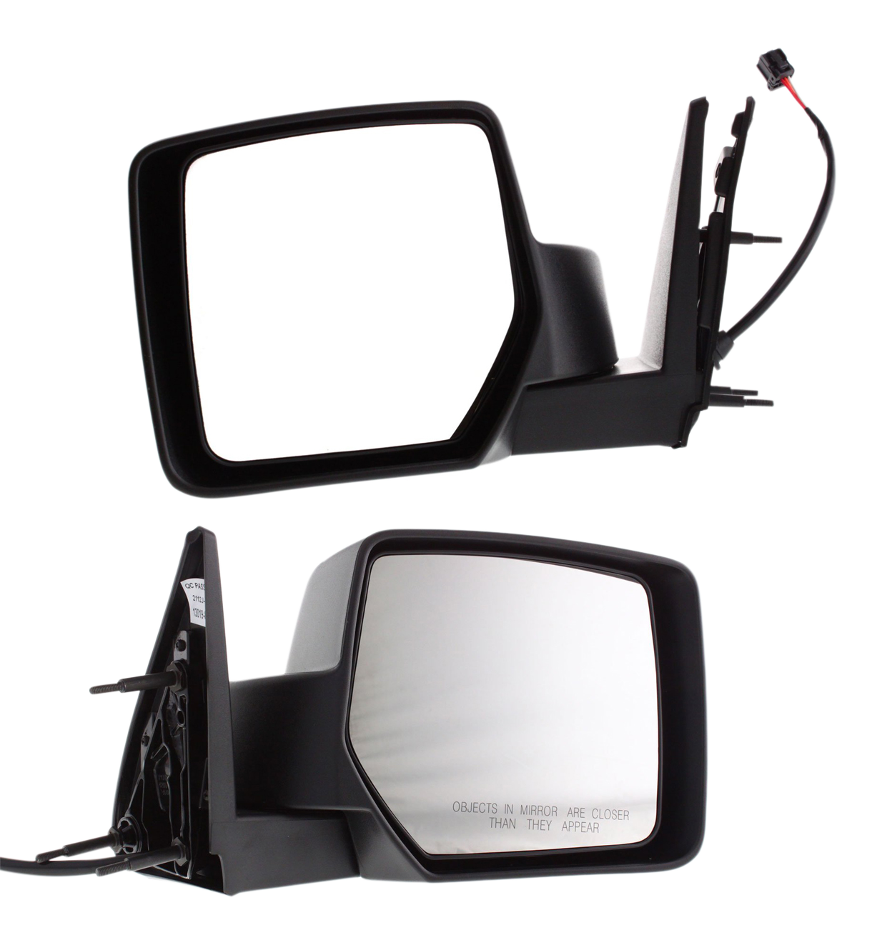 AM NITRO 07-11 MIRROR RH AND LH Power Manual Folding Non Heated Textured SKU SET DG55ER Partslink CH1320277 CH1321277 OEM 55157188AI 55157189AI