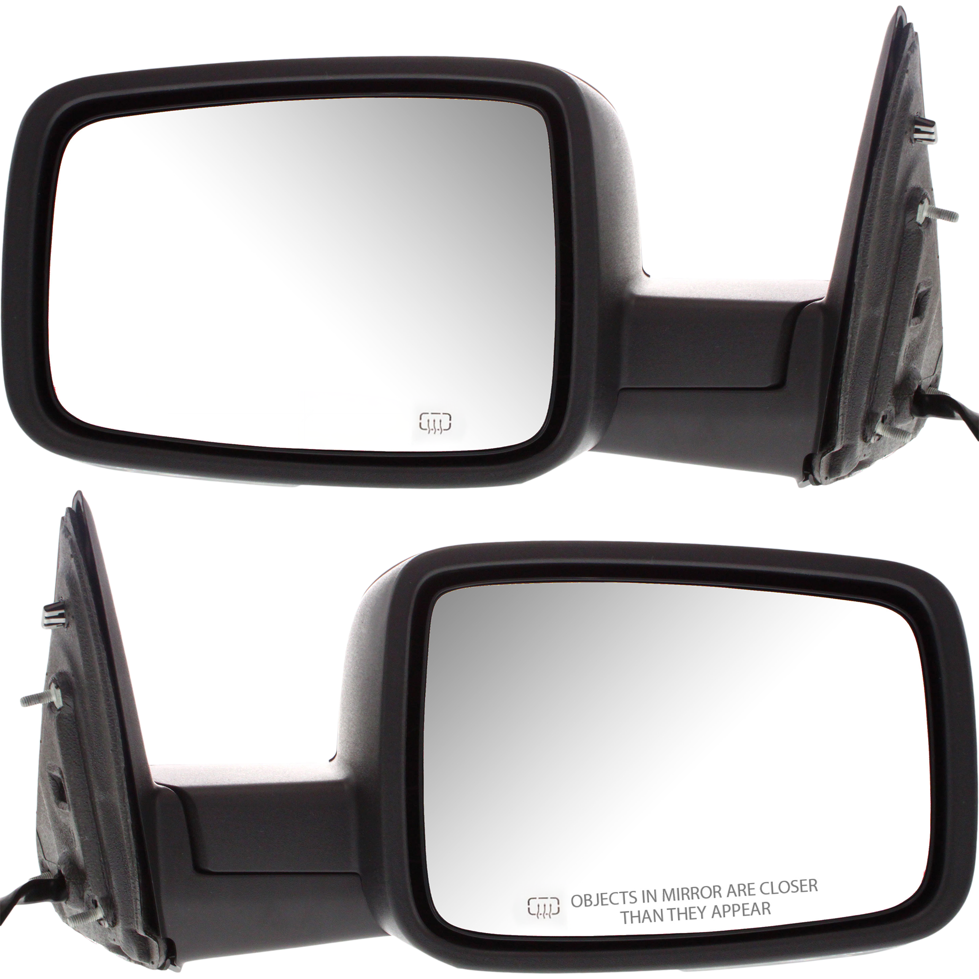 AM DODGE FULL SIZE P U 09-12 MIRROR RH AND LH Non Towing Power Manual Folding Heated Textured w Puddle and Signal Lights No Memory SKU SET DG61ER S Partslink CH1320304 CH1321304 OEM 68026558AD 68026559AD