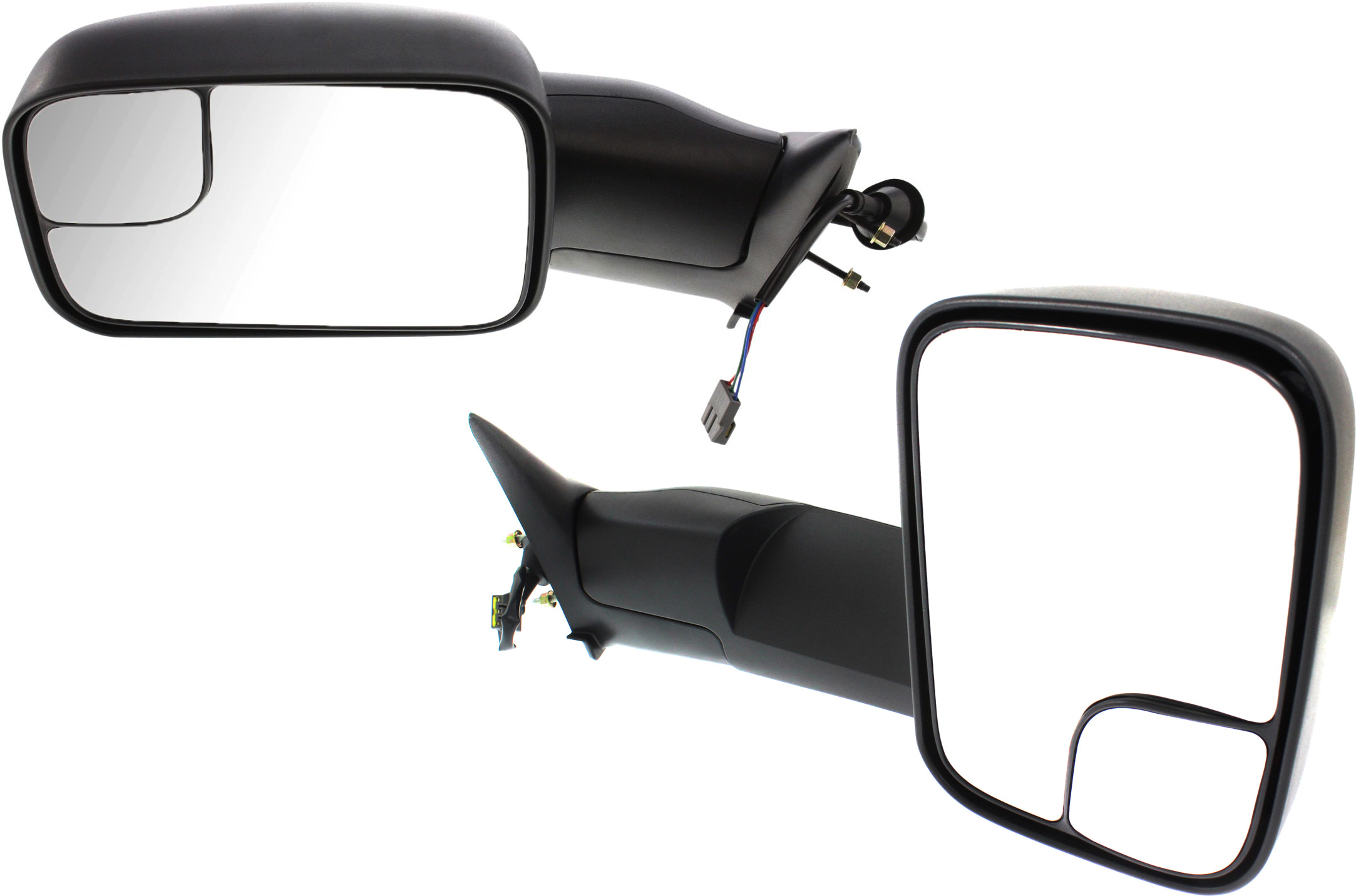 AM RAM FULL SIZE P U 94-97 TOWING MIRROR RH AND LH Power Manual Folding Non Heated Textured SKU SET DG66ER OEM 55076612-55076613