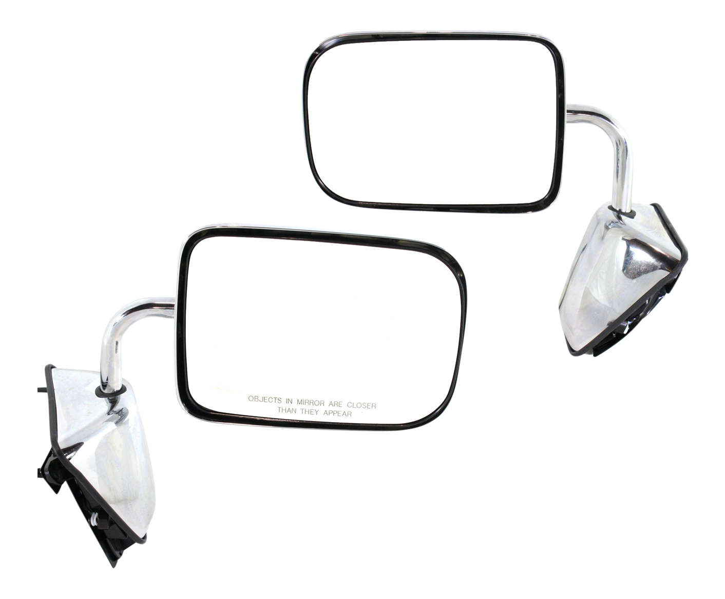 AM DODGE FULL SIZE P U 88-93 MIRROR RH AND LH Non Towing Power Manual Folding Non Heated Chrome 6 x 9 in. SKU SET DG69ER Partslink CH1320273 CH1321273 OEM 55154668-55154669