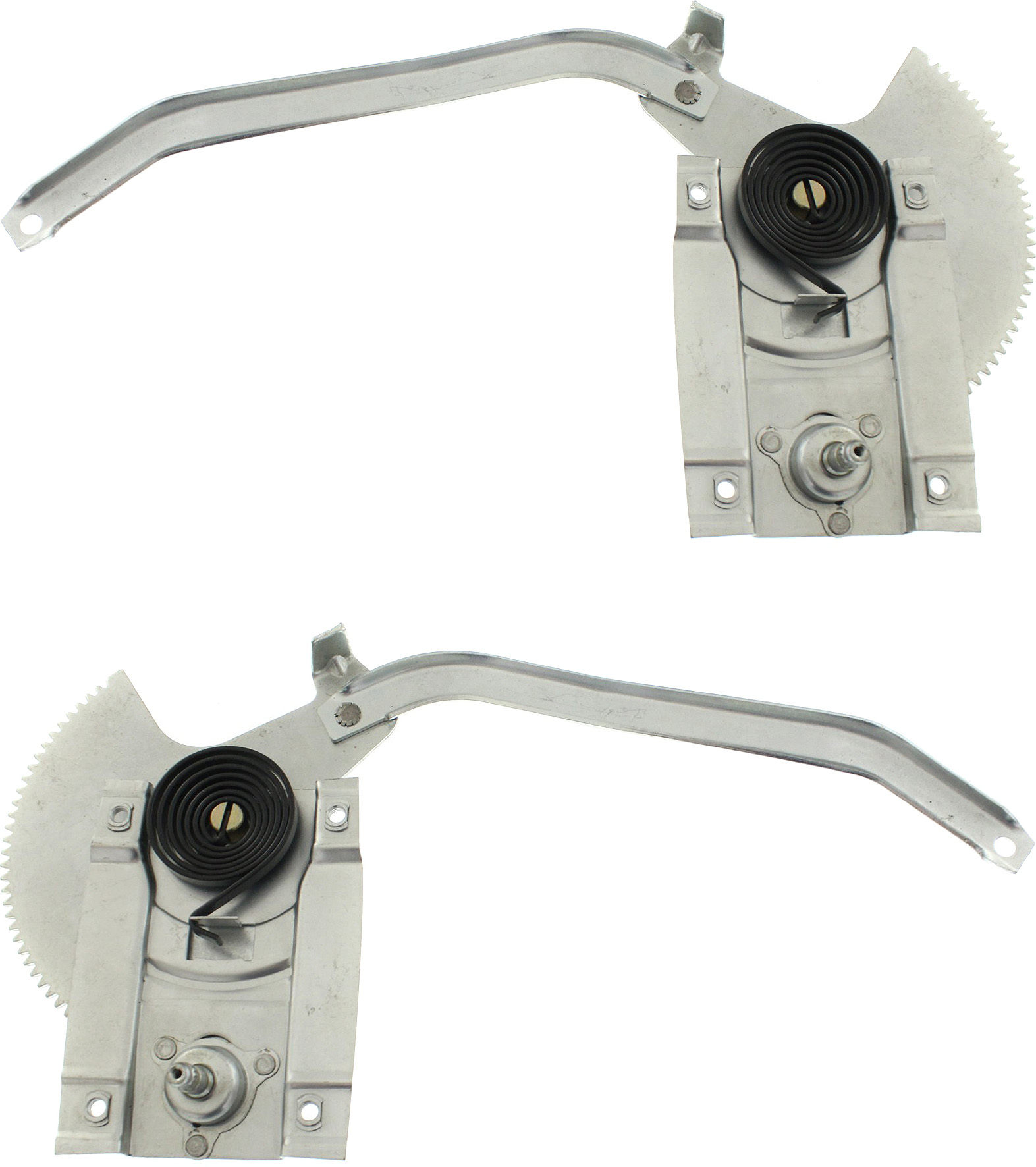 AM MUSTANG 64-66 FRONT WINDOW REGULATOR RH AND LH Manual Manual Crank Type SKU SET F00462901 Partslink FO1351103 FO1350103 OEM C5ZZ6523202B C5ZZ6523203B
