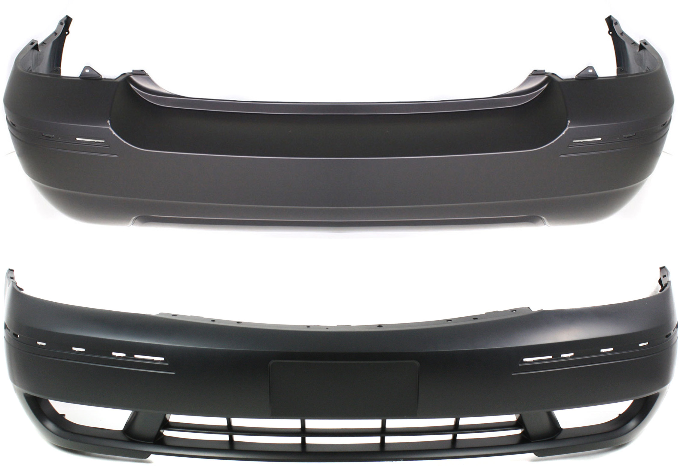 AM FIVE HUNDRED 05-07 FRONT AND REAR BUMPER COVER Set of 2 Primed SEL Limited Models CAPA SKU SET F010339PQ 2 Partslink FO1000579C FO1100395C OEM 5G1Z17D957BAB 5G1Z17K835AAB