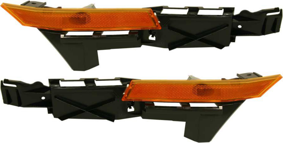 AM FUSION MILAN 06-09 FRONT REINFORCEMENT RH AND LH Cover w Side Marker Light SKU SET F012701 Partslink FO1026107 FO2550142 FO1027107 FO2551142 OEM 6E5Z17C947A 6E5Z13200C 6E5Z17C