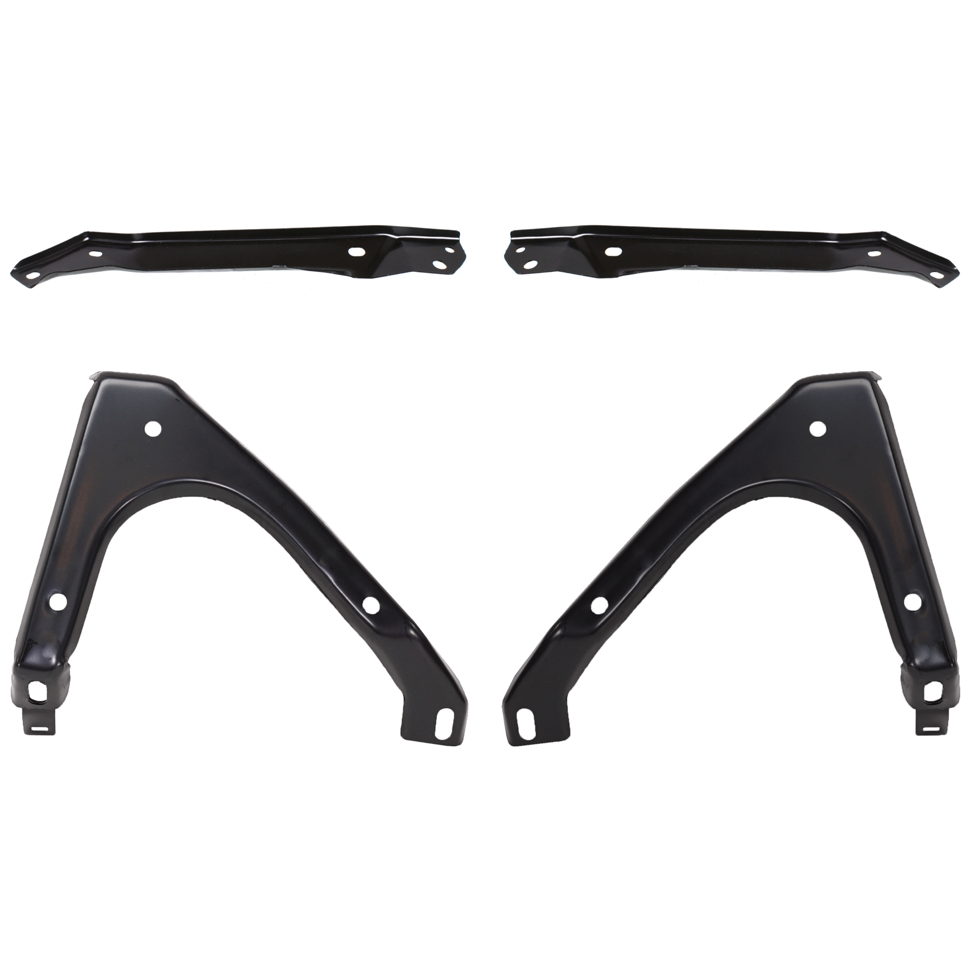 AM EXCURSION F SERIES SUPER DUTY 00-02 FRONT BUMPER BRACKET RH AND LH 4 pc kit with SKU SET F013127 A Partslink FO1066128 FO1066146 FO1067128 FO1067146 OEM 1C3Z17B749AA 1C3Z17B750AA F81Z