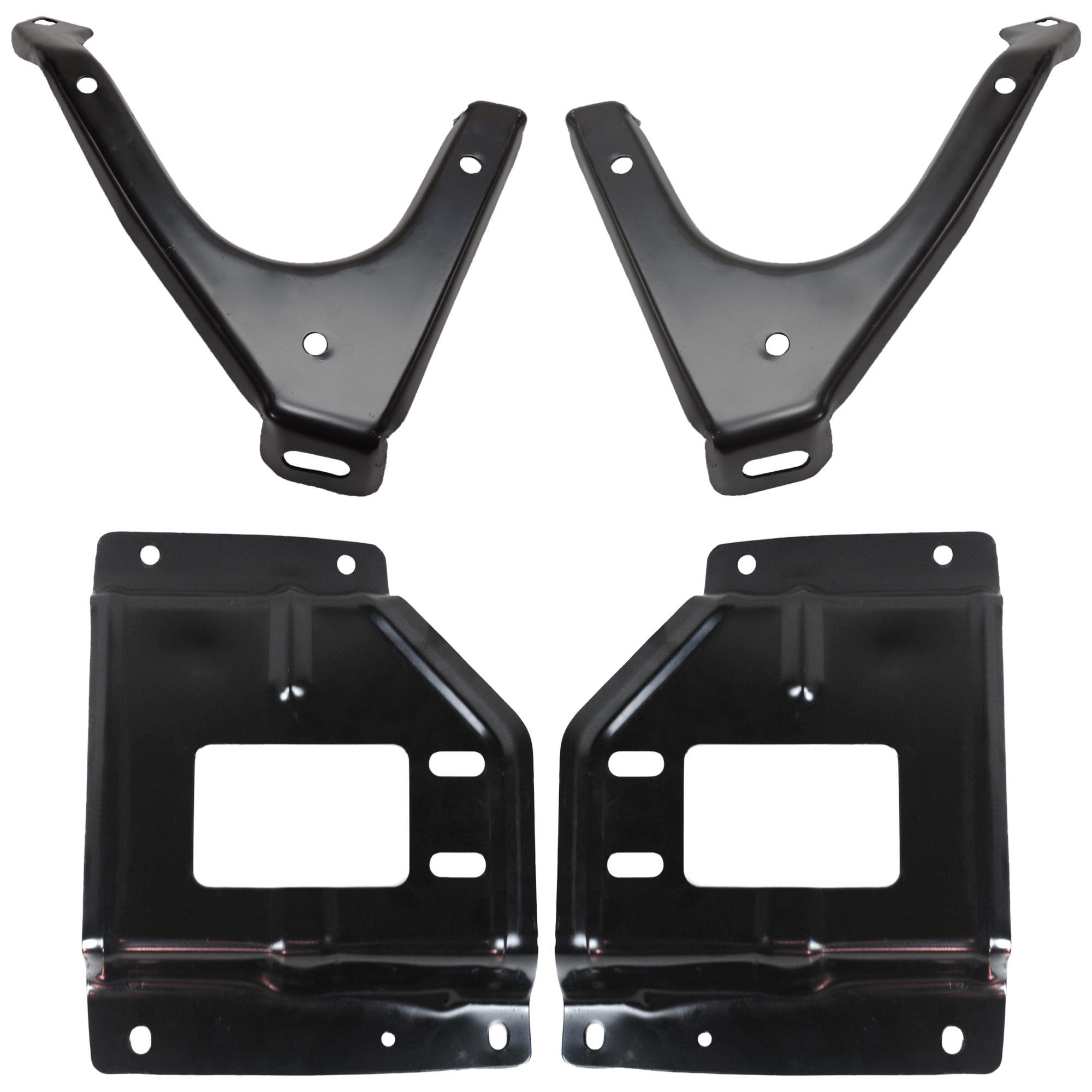 AM F SERIES SUPER DUTY 01-04 FRONT BUMPER BRACKET RH AND LH Set of 4 From 9-11-01-01 w Platinum Edition SKU SET F013129-4A Partslink FO1066133 FO1066147 FO1066149 FO1067133 FO1067147 FO1067149 OEM 1C3Z17B749BB 1C3Z17B750BB F81Z