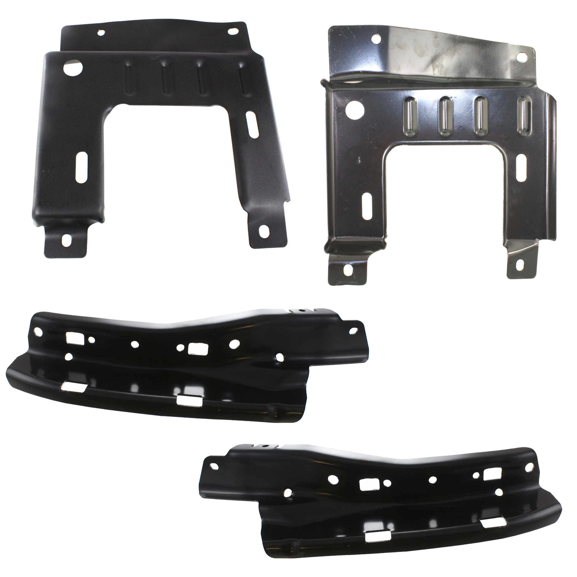 AM F 150-04-06 MARK LT 06-06 FRONT BUMPER BRACKET RH AND LH Set of 4 Plate Mounting SKU SET F013151-4 Partslink FO1066159 FO1066161 FO1067159 FO1067161 OEM 4L3Z17752AA 4L3Z17753AA 4L3Z17