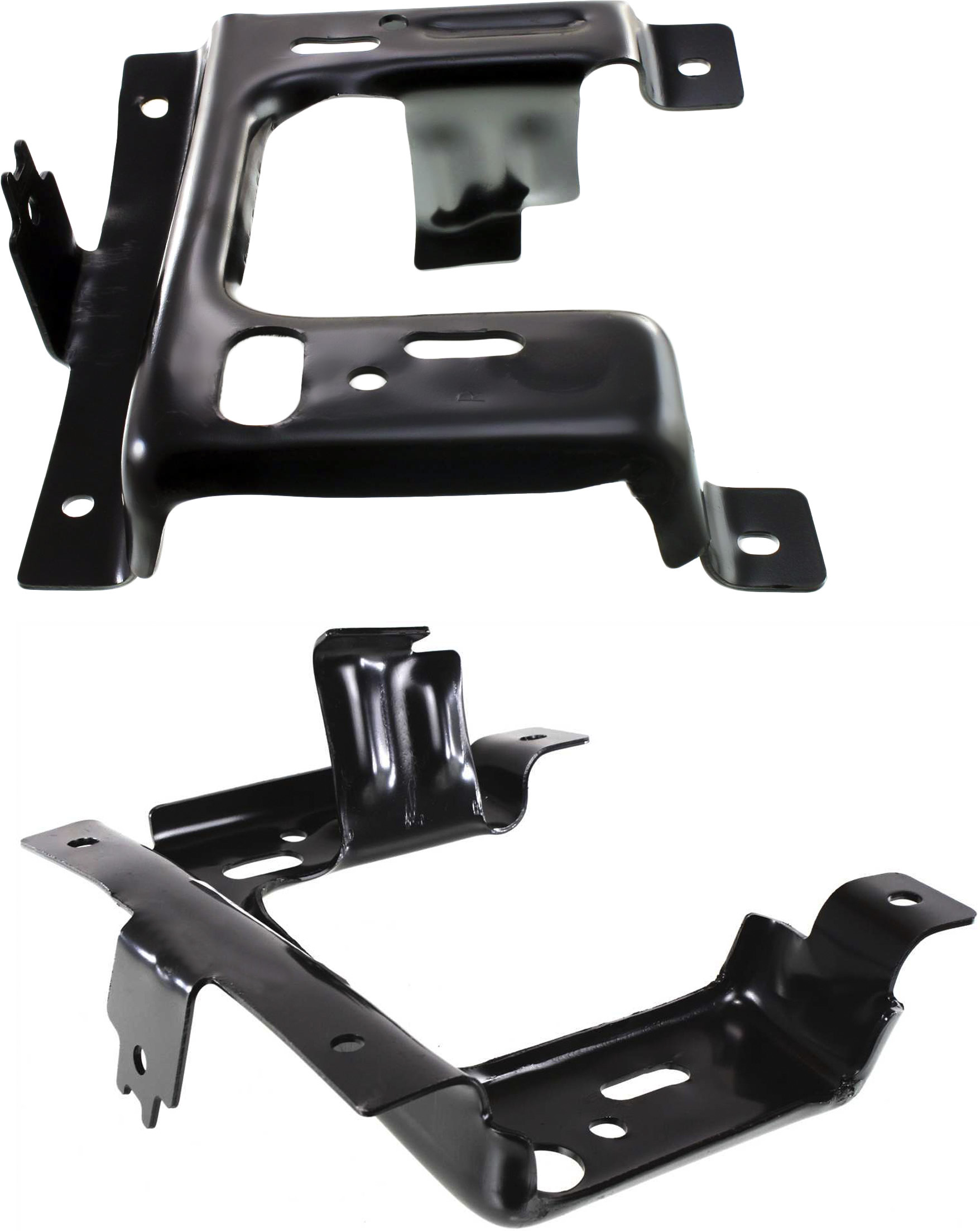 AM F 150-06-08 FRONT BUMPER BRACKET RH AND LH Mounting Plate Steel SKU SET F013173 Partslink FO1067172 FO1066172 OEM 6L3Z17B984AA 6L3Z17B985AA