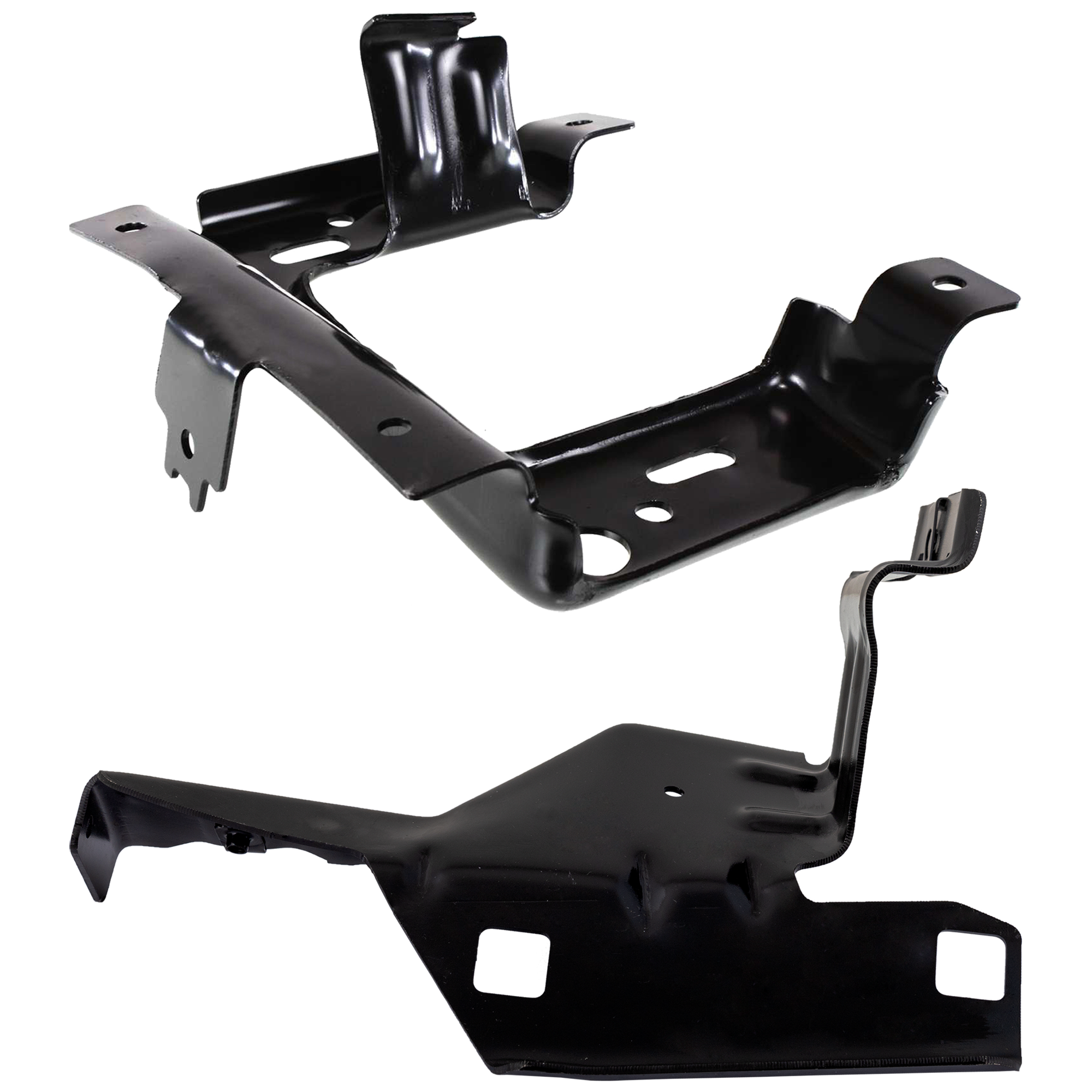 AM F 150 MARK LT 06-08 FRONT BUMPER BRACKET LH Set of 2 Mounting Plate Inner Bracket Steel SKU SET F013174-2 Partslink FO1066158 FO1066172 OEM 4L3Z17B983AB 6L3Z17B985AA