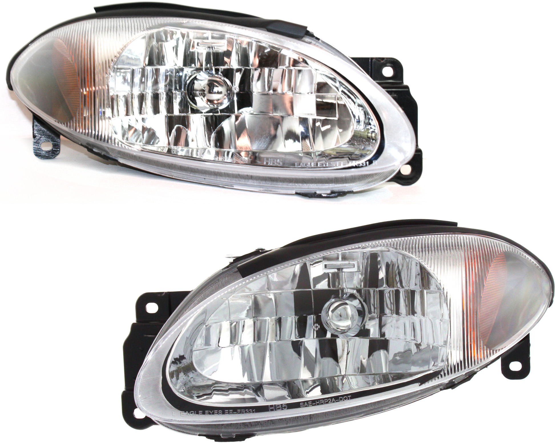 AM ESCORT 98-03 HEAD LAMP RH AND LH Assembly Halogen Coupe SKU SET F100105 Partslink FO2502172 FO2503172 OEM XS4Z13008CA XS4Z13008DA
