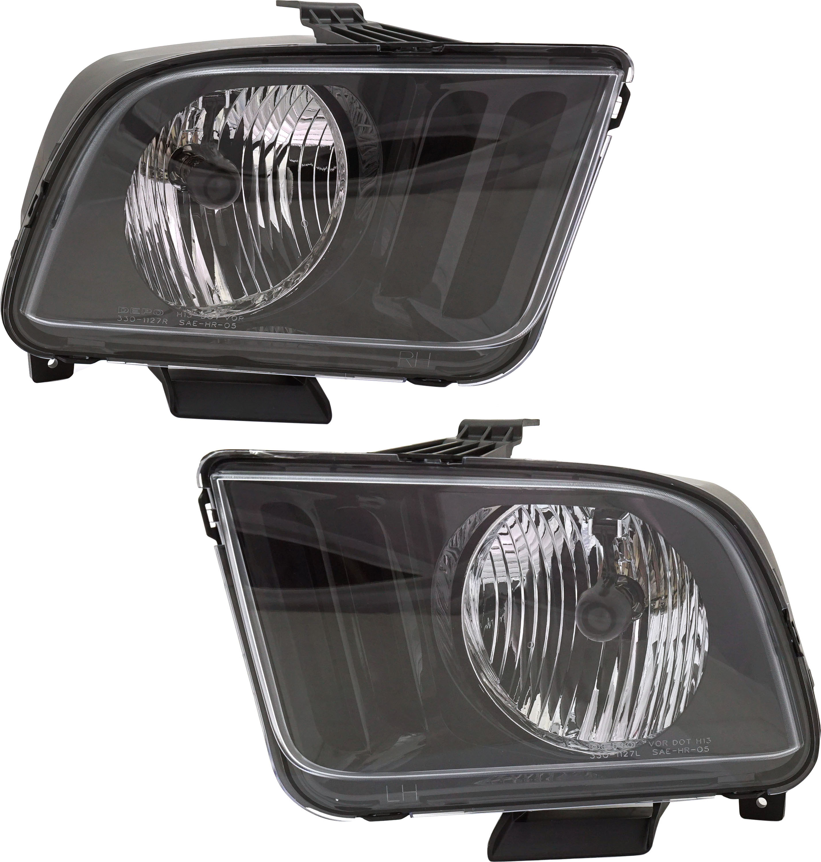 AM MUSTANG 05-06 HEAD LAMP RH AND LH Assembly Halogen SKU SET F100121 Partslink FO2503215 FO2502215 OEM 4R3Z13008AA 4R3Z13008AB