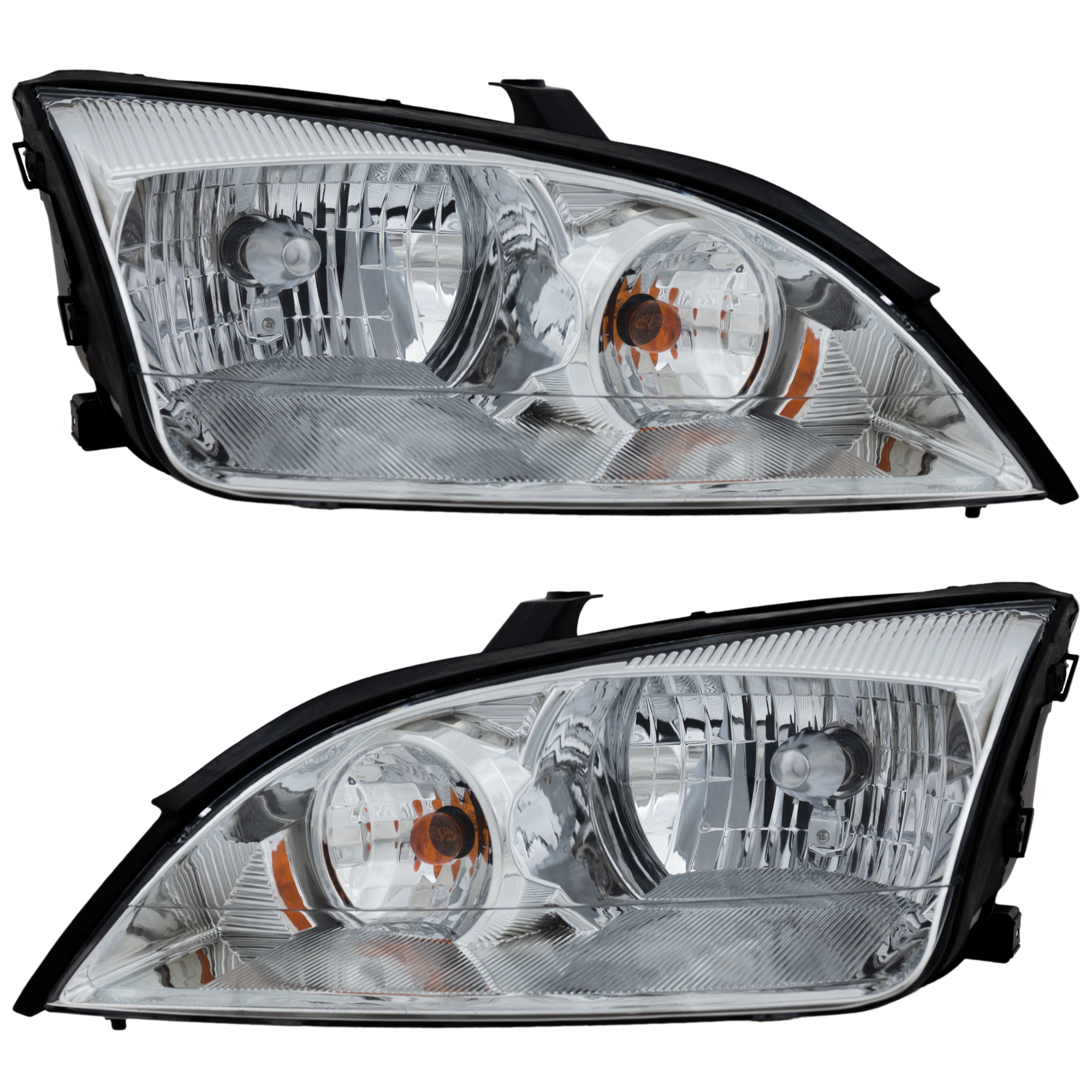 AM FOCUS 05-07 HEAD LAMP RH AND LH Assembly Halogen SKU SET F100127 Partslink FO2503210 FO2502210 OEM 4F4Z13008AD 4F4Z13008AC