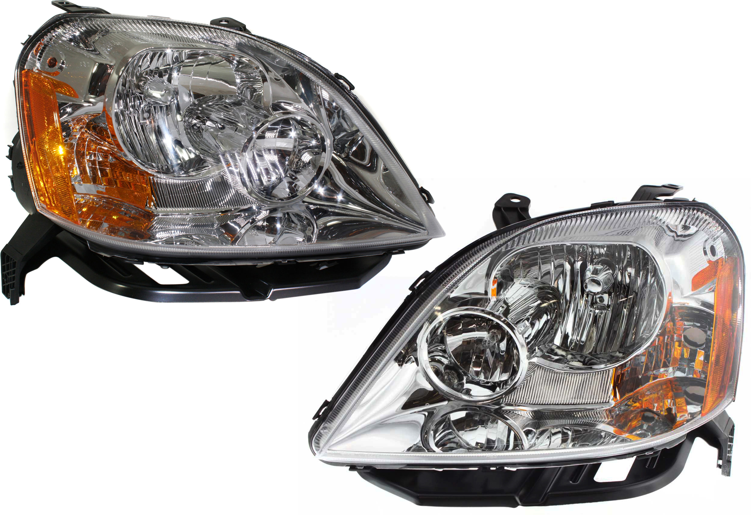 AM FIVE HUNDRED 05-07 HEAD LAMP RH AND LH Assembly Halogen w o Signal Socket SKU SET F100129 Partslink FO2502221 FO2503221 OEM 6G1Z13008B 6G1Z13008A