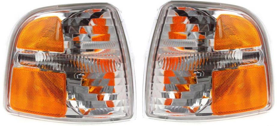 AM EXPLORER 4-5 CORNER LAMP RH AND LH Lens and Housing SKU SET F104113 Partslink FO2520181 FO2521181 OEM 4L2Z13200AB 4L2Z13201AB